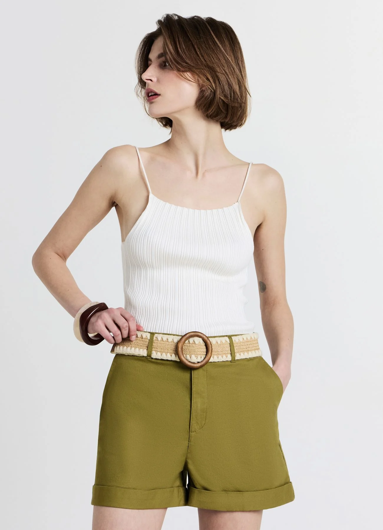 Pantaloncini chino tinta unita
