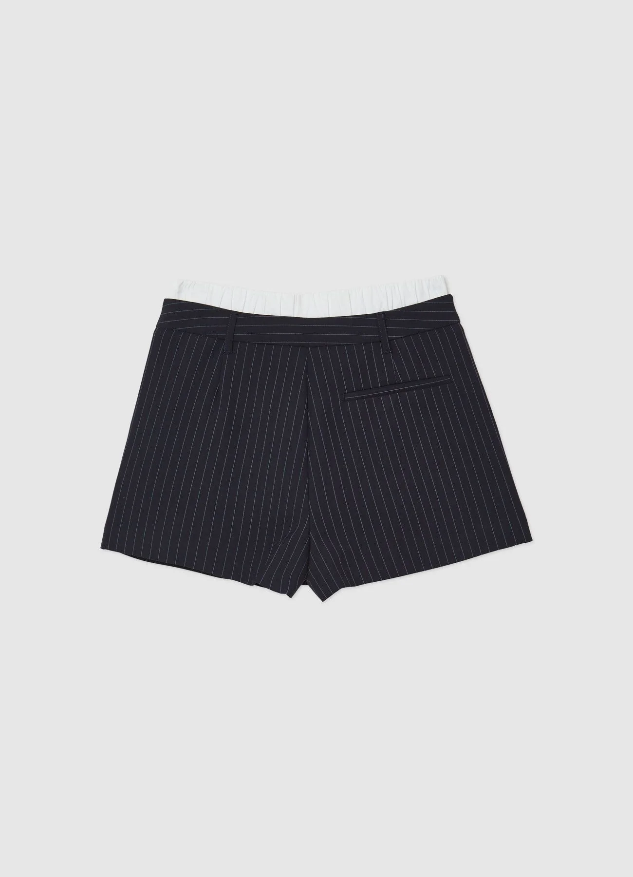 Pantaloncini gessati fascia in vita - Image 4