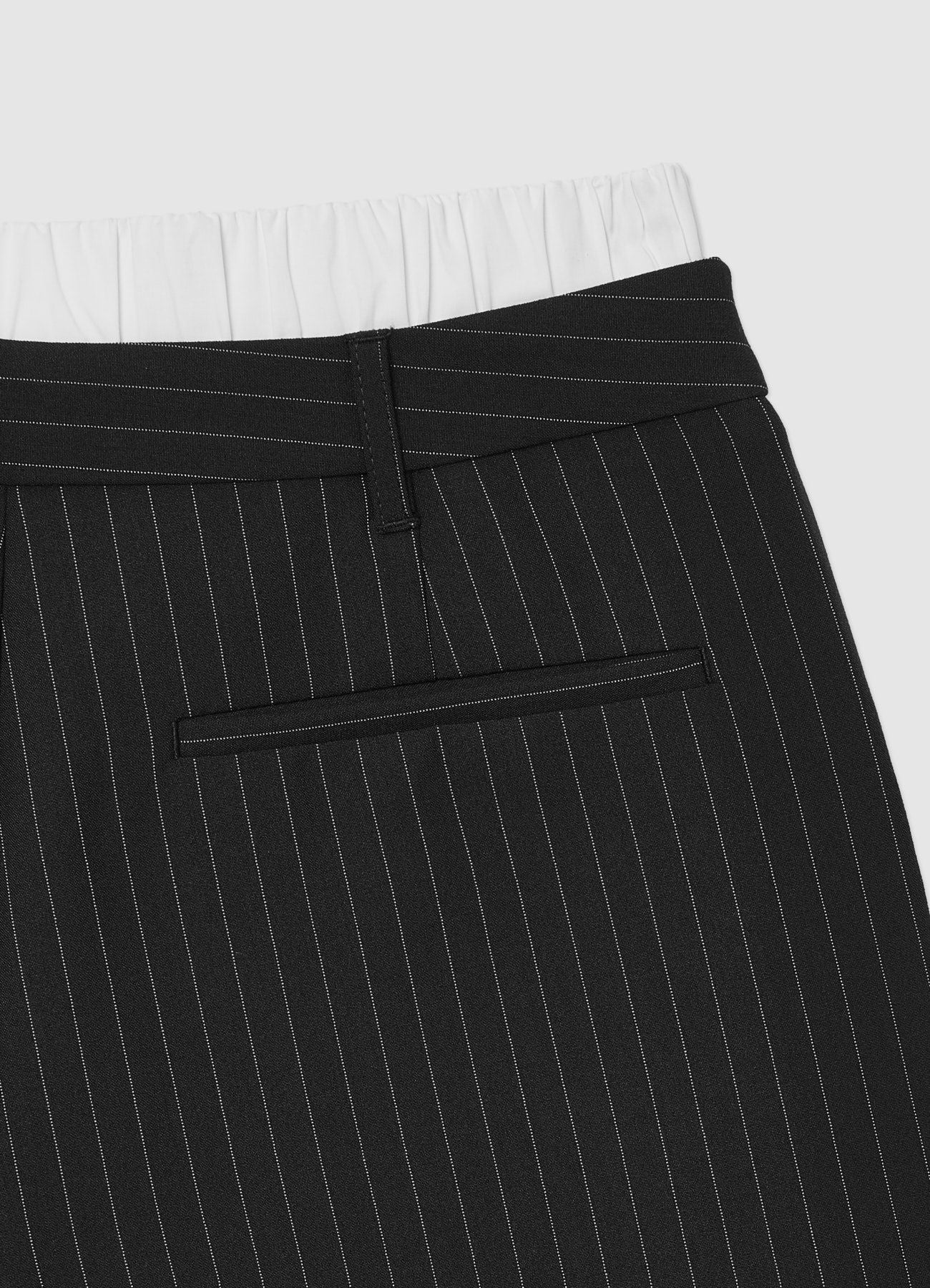 Pantaloncini gessati fascia in vita - Image 4