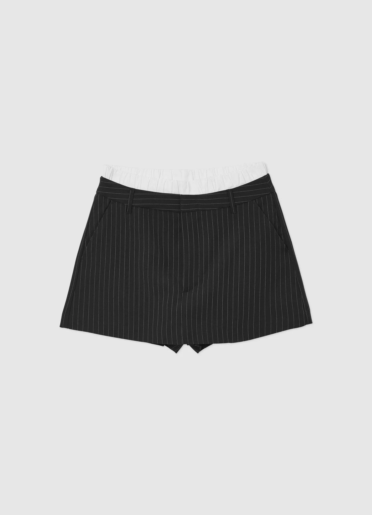 Pantaloncini gessati fascia in vita - Image 5