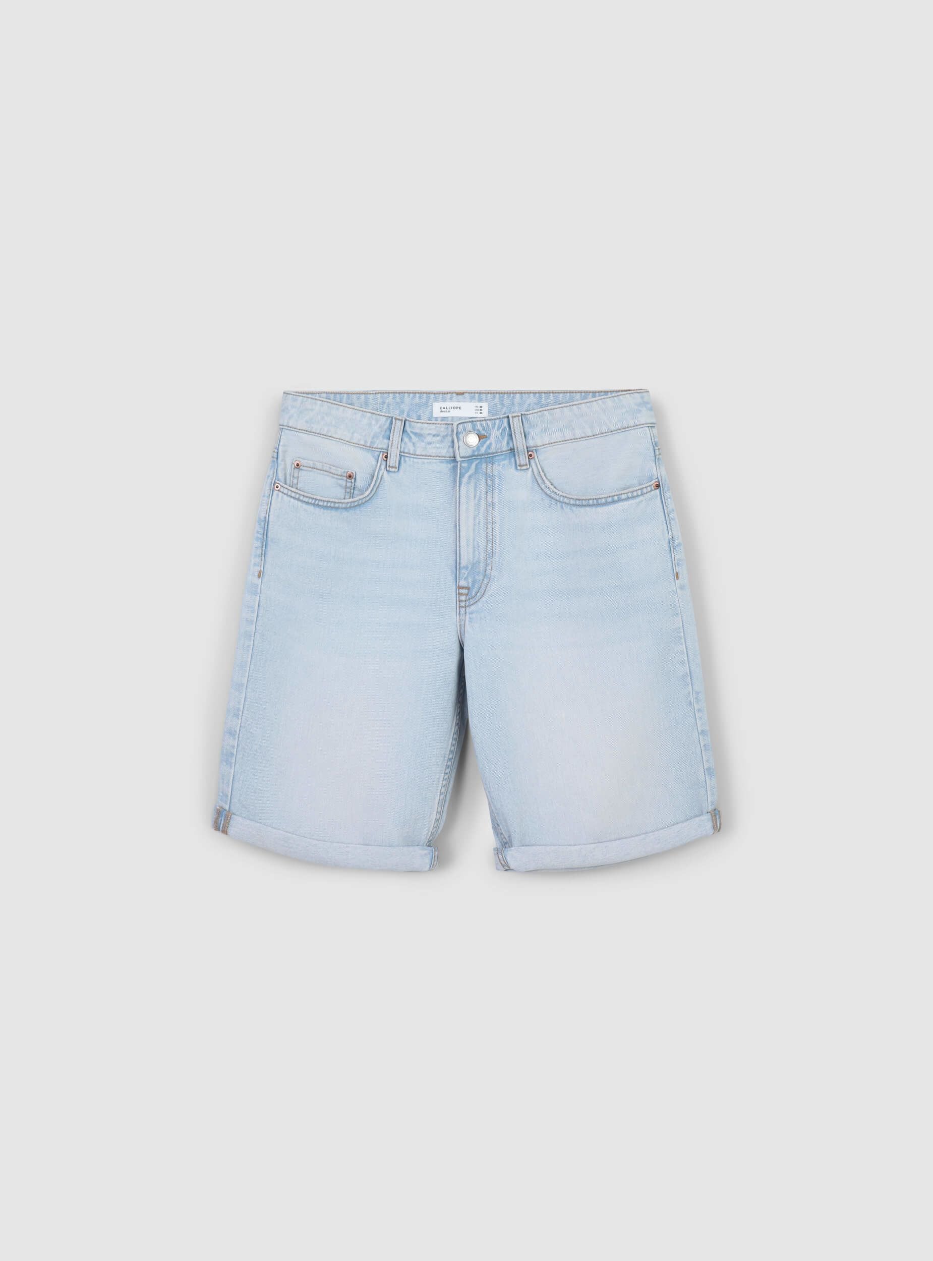 Pantaloncini in denim slavato - Image 4