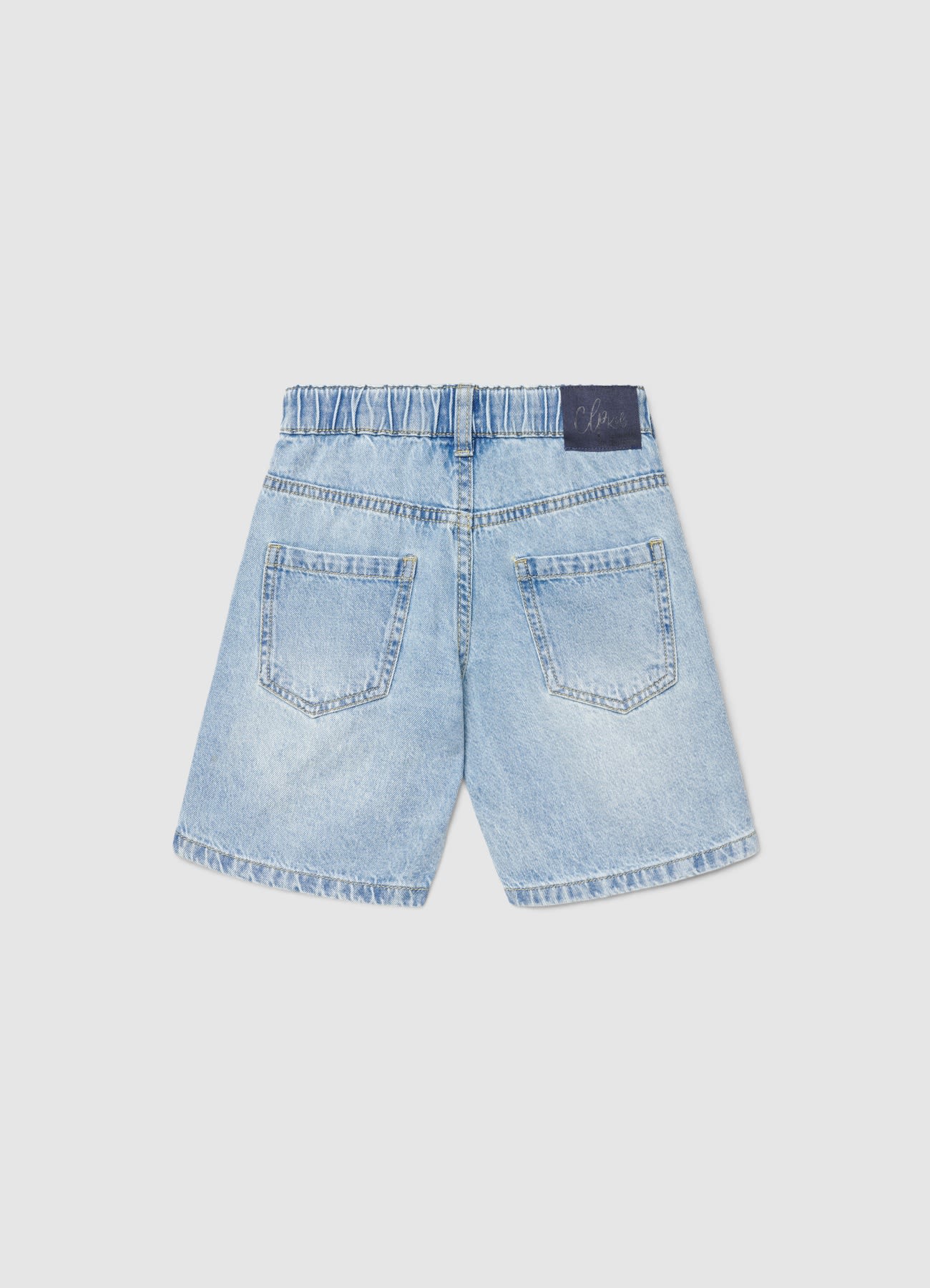 Pantaloncini jeans a tinta unita
