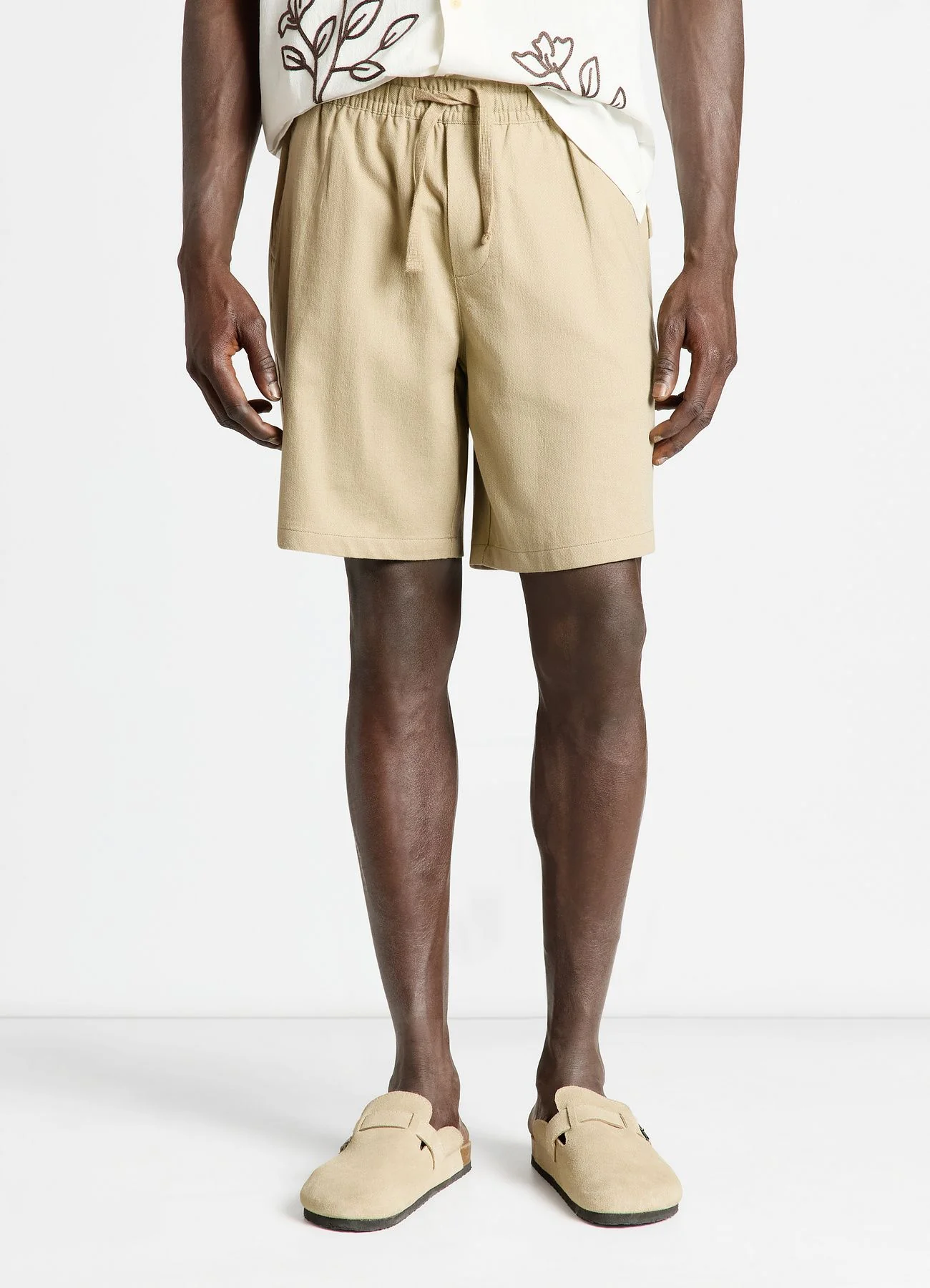 Pantaloncini jogger misto lino - Image 3