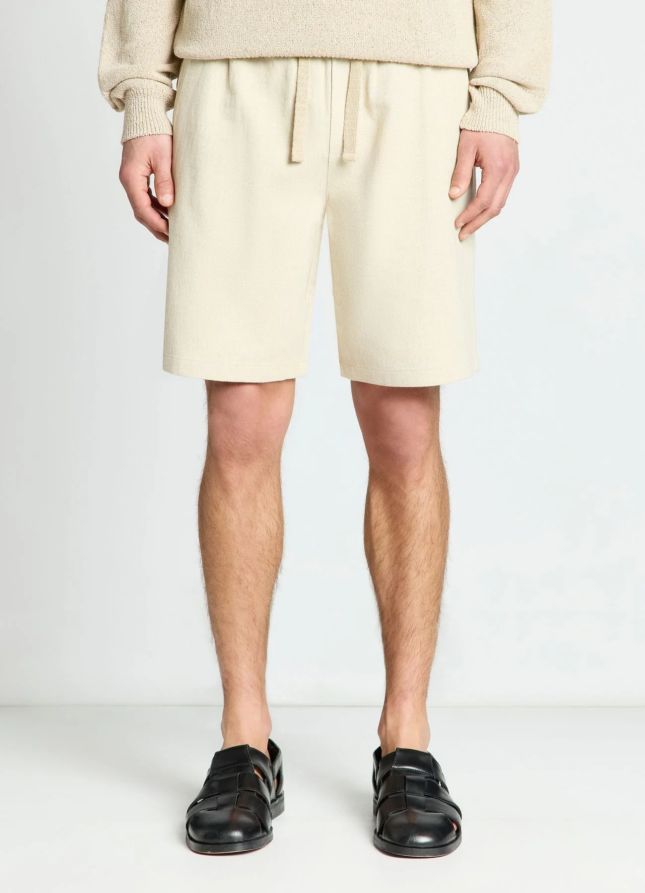 Pantaloncini jogger misto lino - Image 2