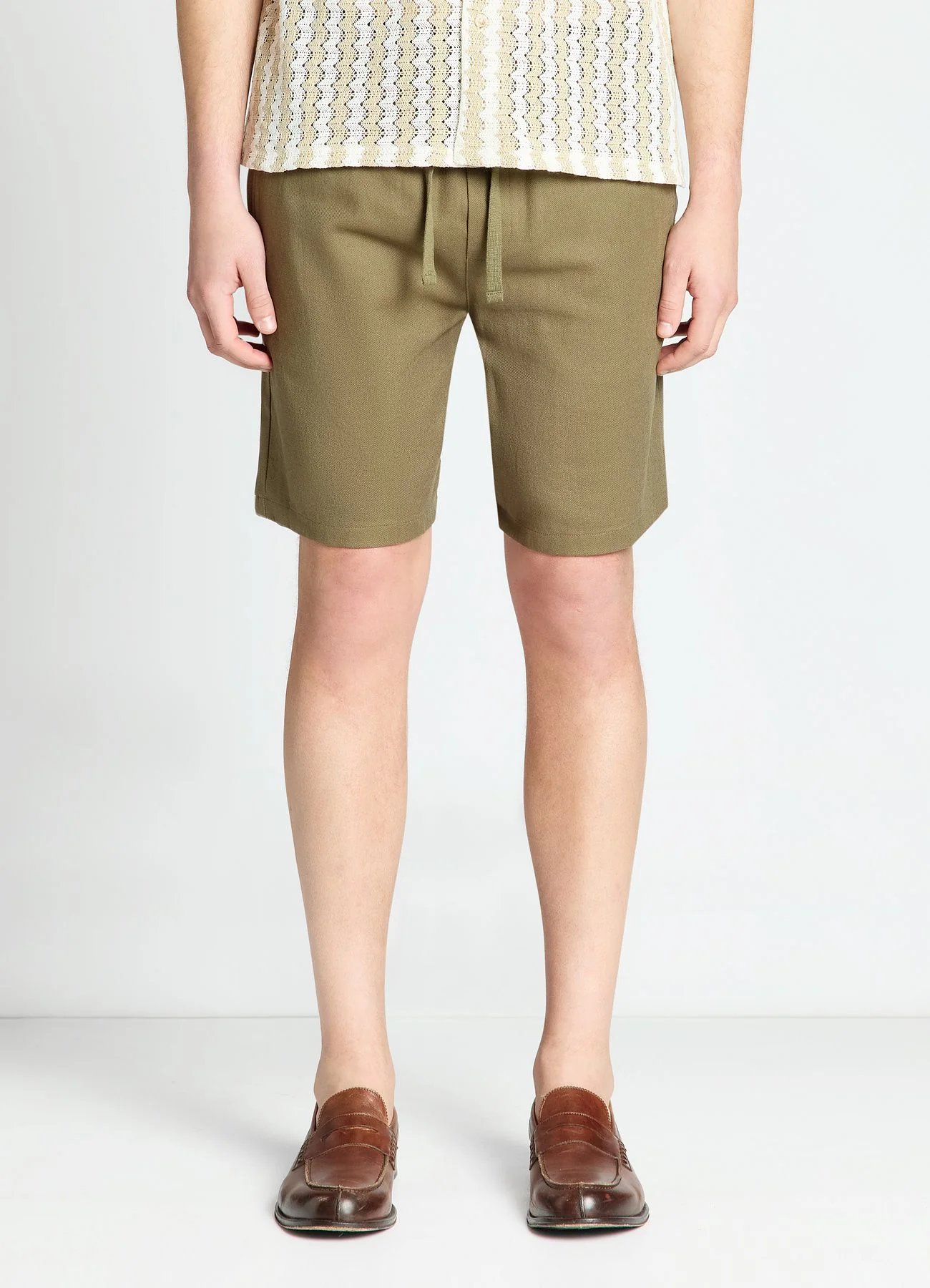 Pantaloncini jogger misto lino