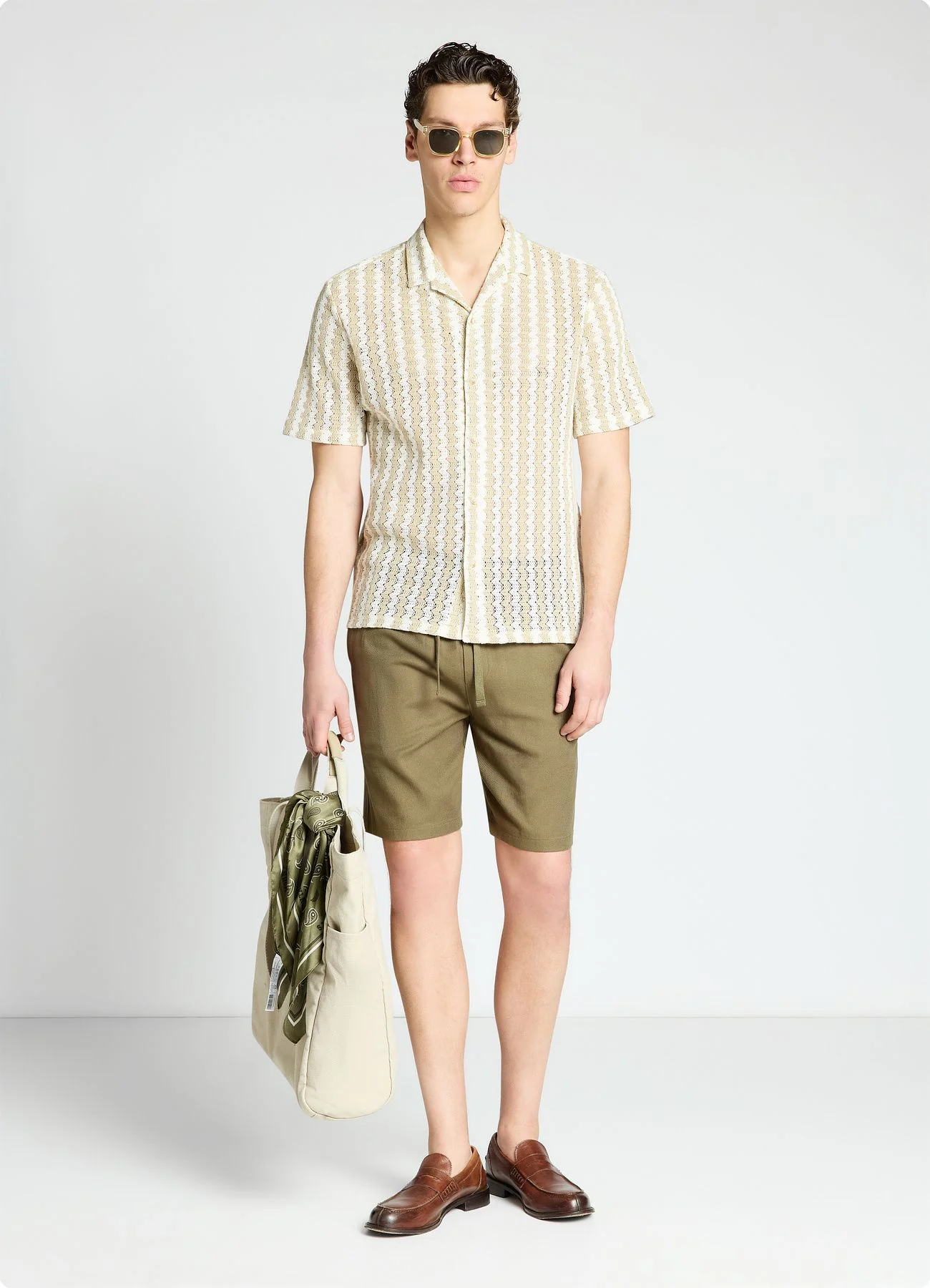 Pantaloncini jogger misto lino - Image 2