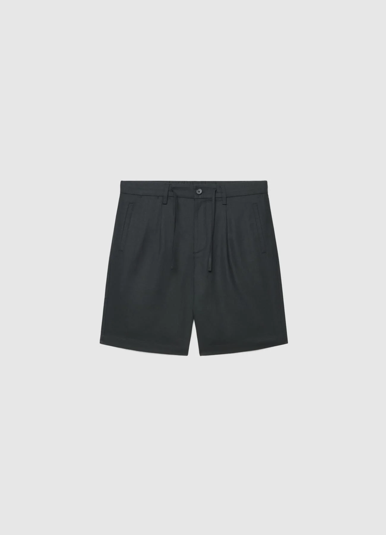 Pantaloncini jogger misto lino tinta unita - Image 4