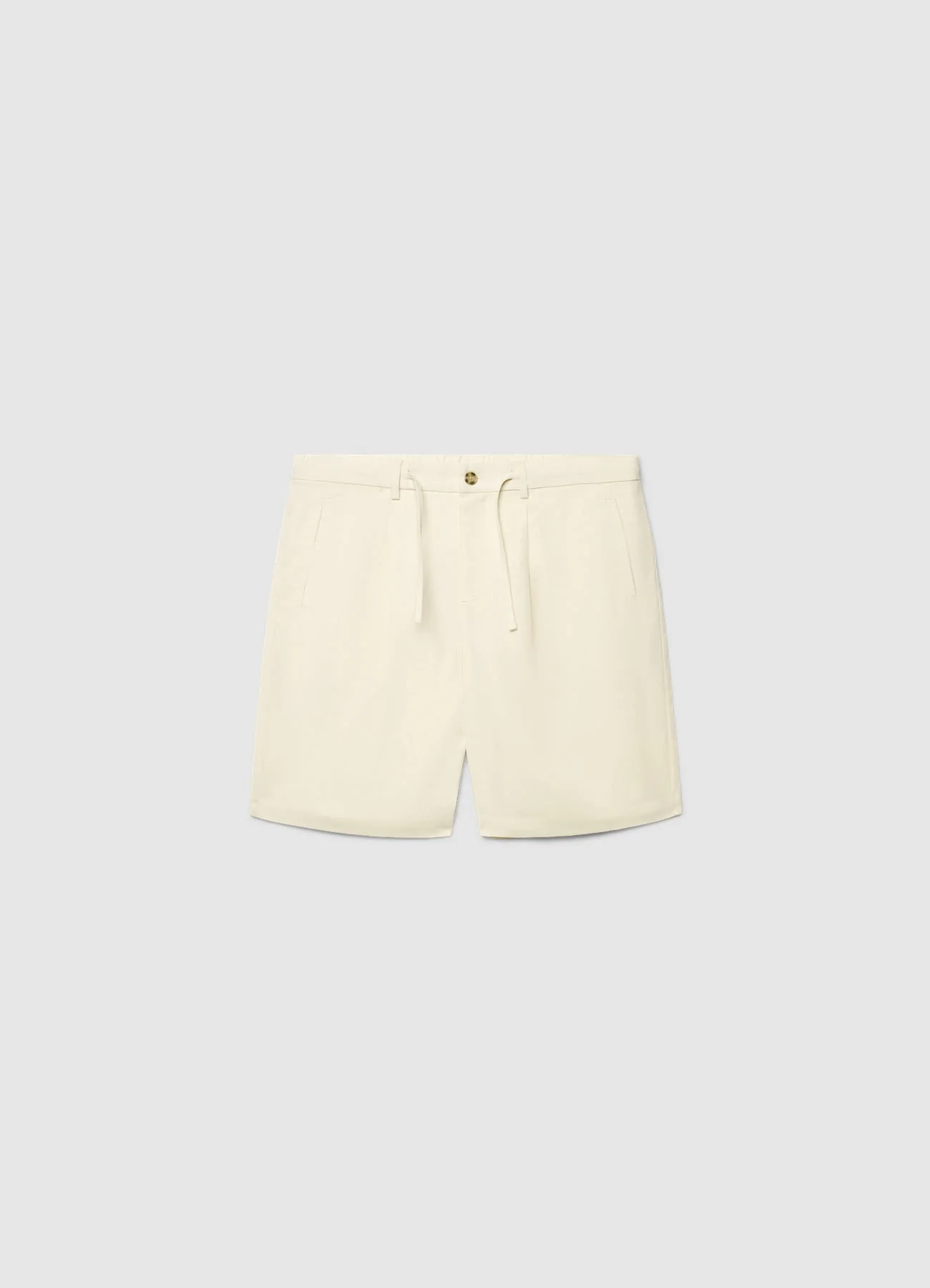 Pantaloncini jogger misto lino tinta unita - Image 4