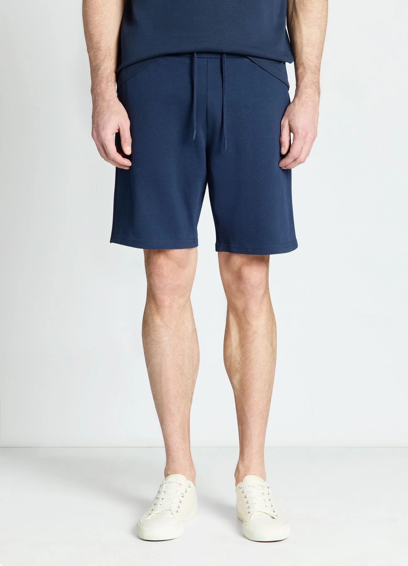 Pantaloncini sportivi a tinta unita con coulisse - Image 2
