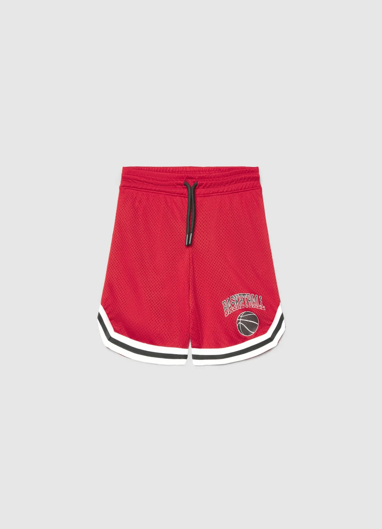 Pantaloncini sportivi in rete con stampa basket