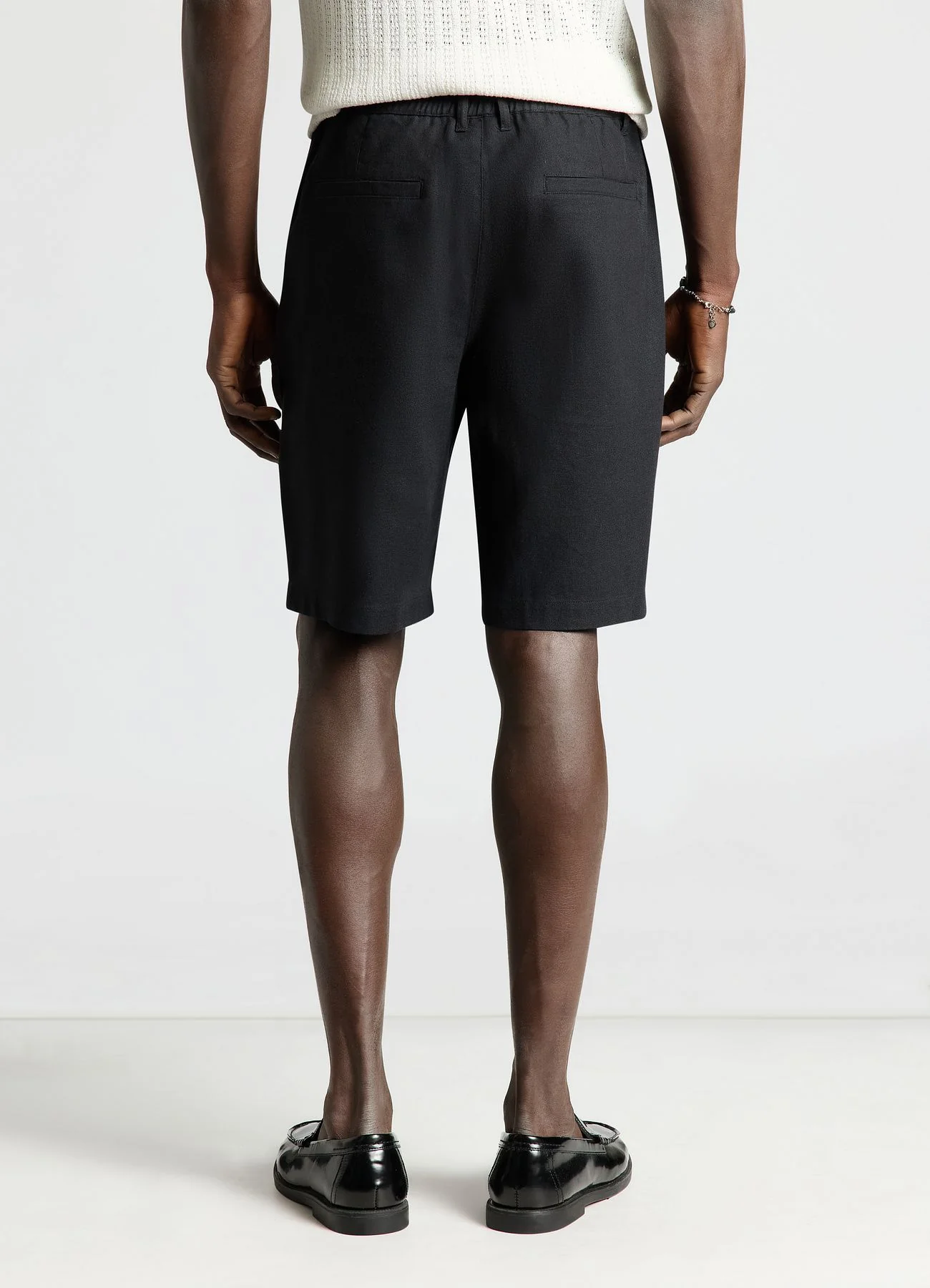 Pantaloncini wide in misto lino - Image 3