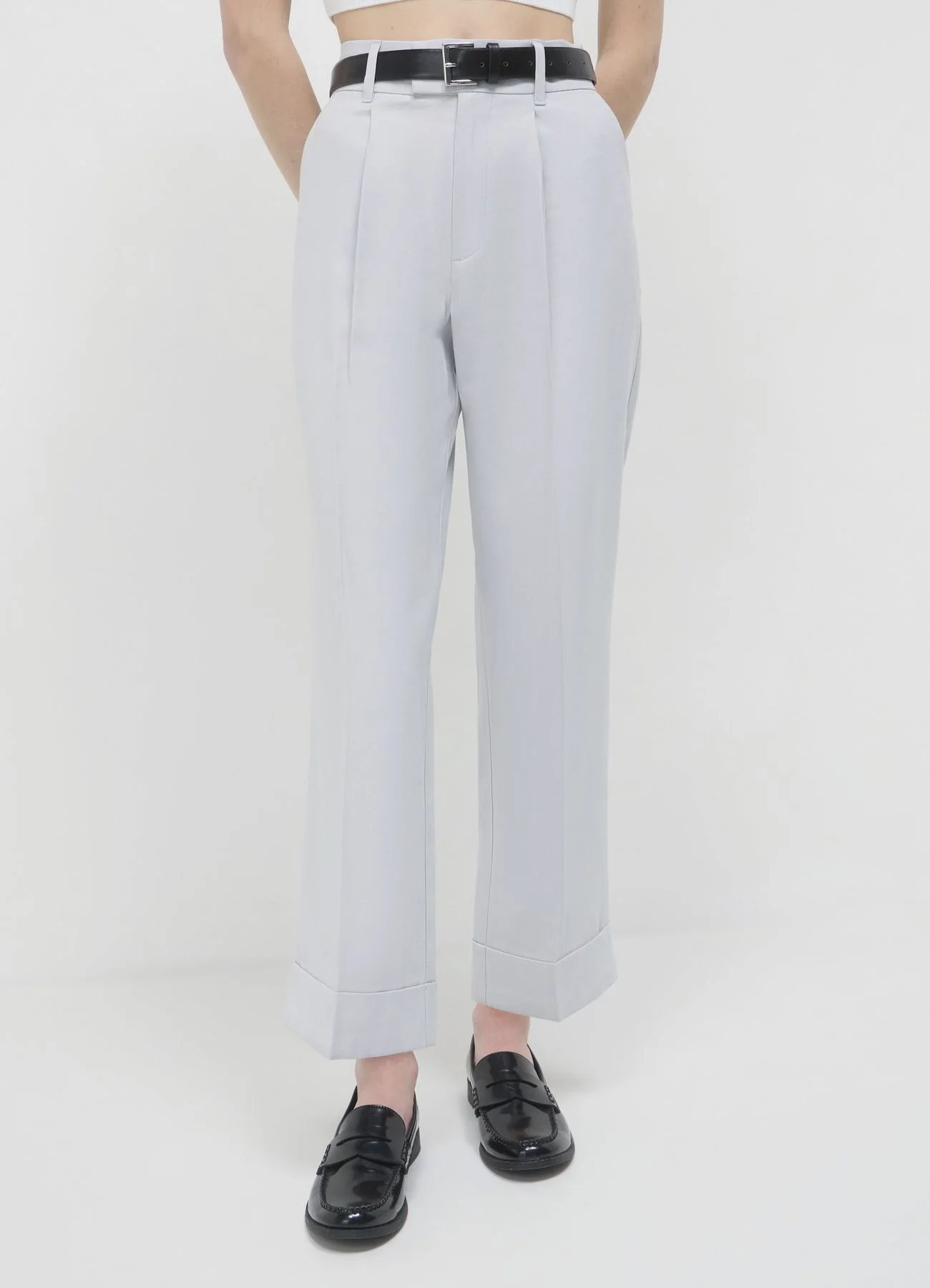 Pantalone classico con risvolto
