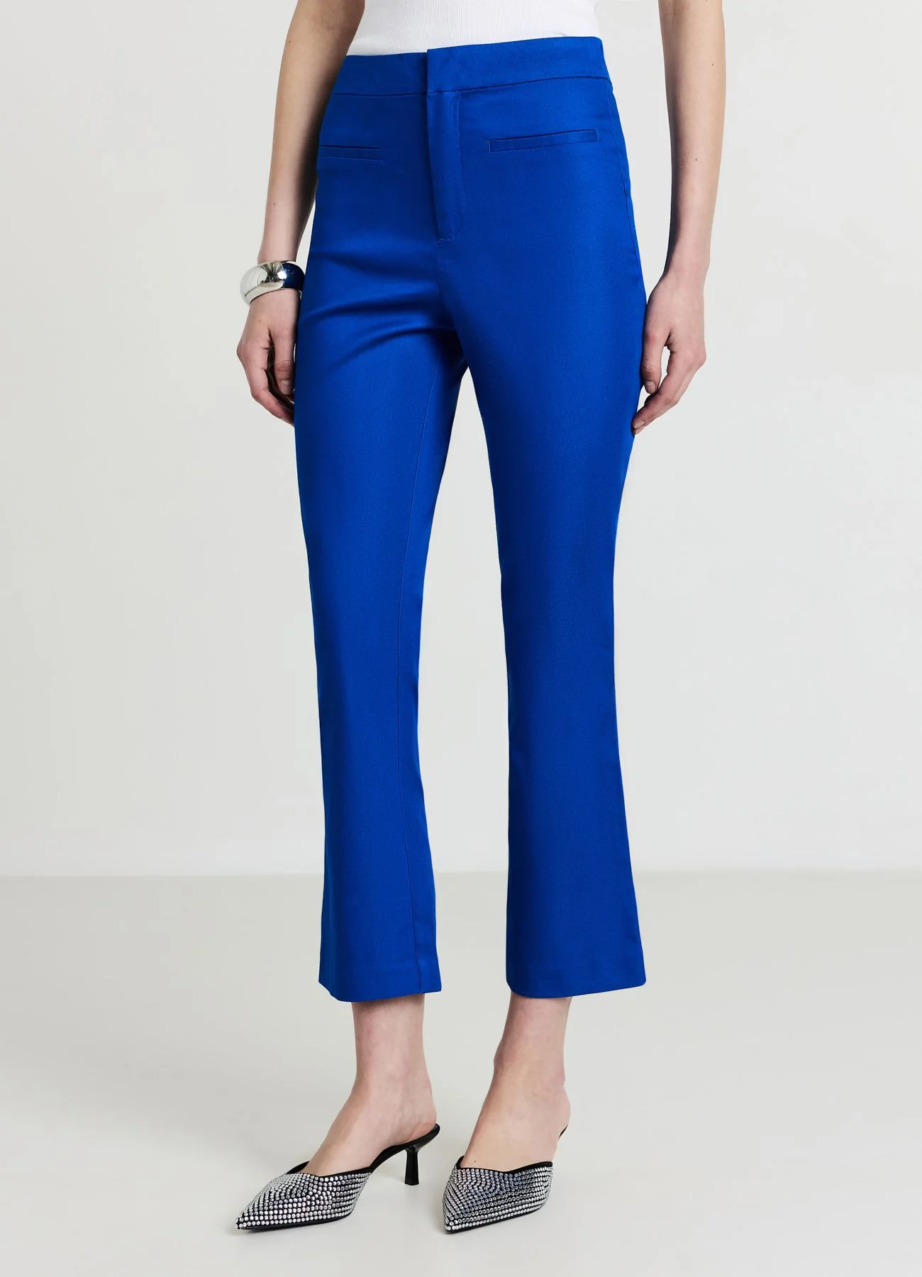 Pantalone cropped flare in rasatello - Image 3