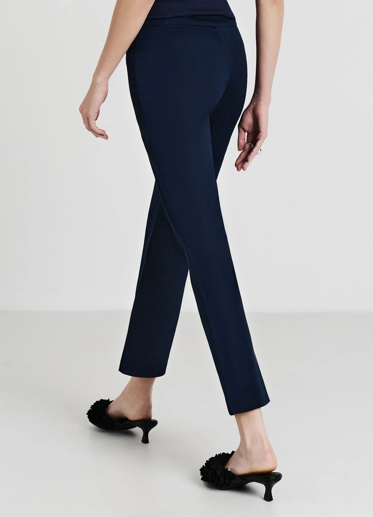 Pantalone cropped flare in rasatello - Image 3