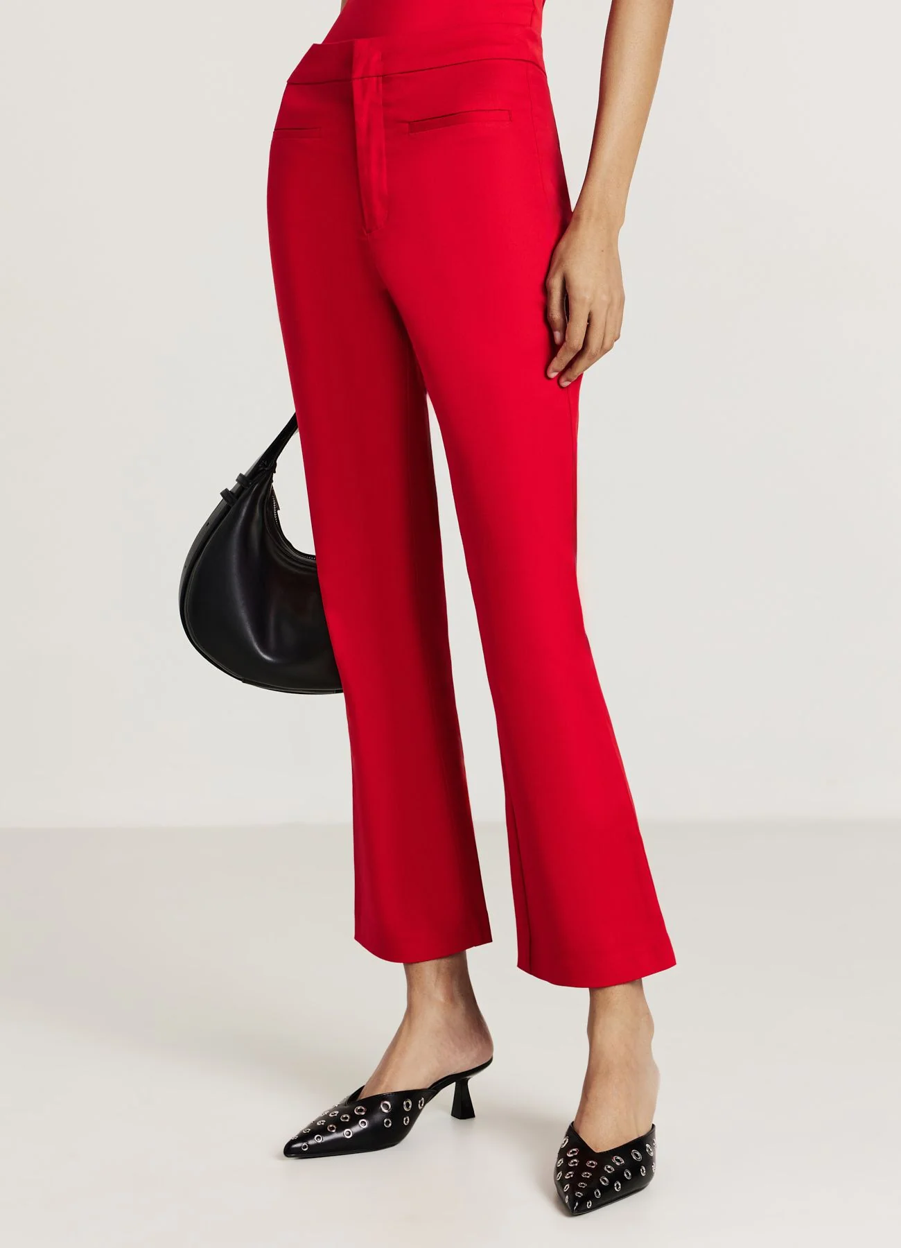 Pantalone cropped flare in rasatello - Image 3