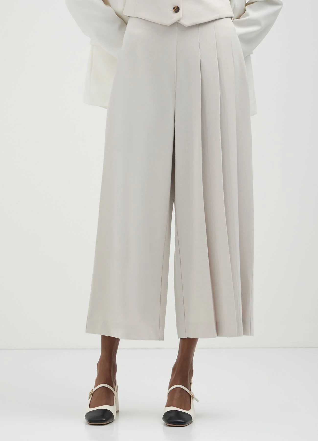 Pantalone culotte pieghe - Image 2