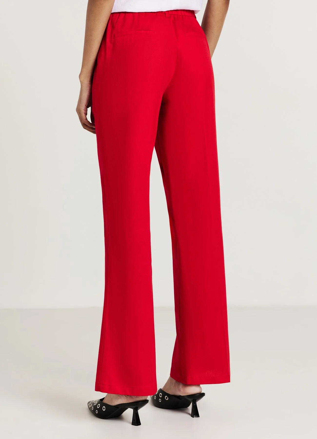 Pantalone flare in cotone