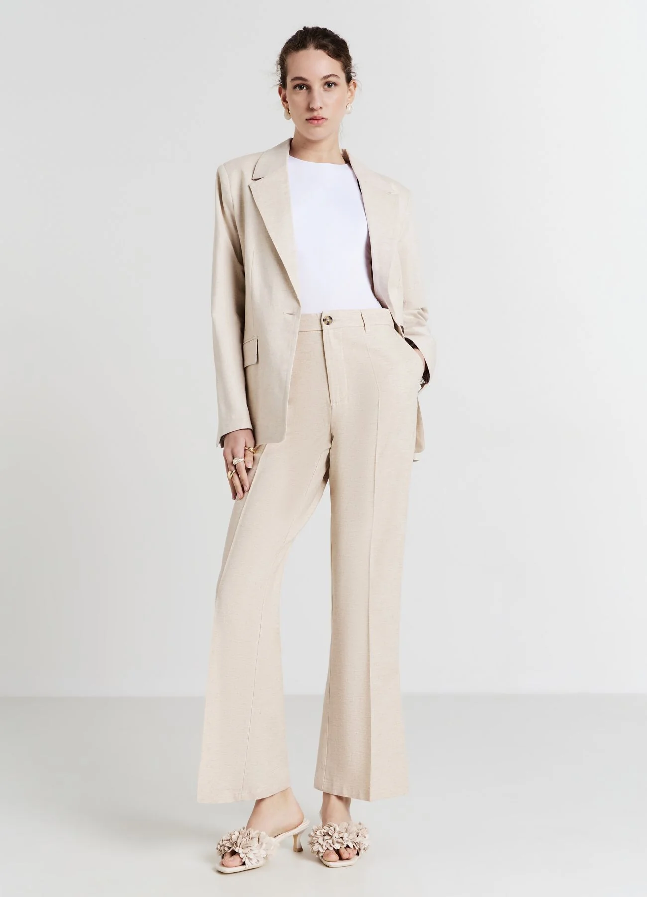 Pantalone flare in cotone - Image 3