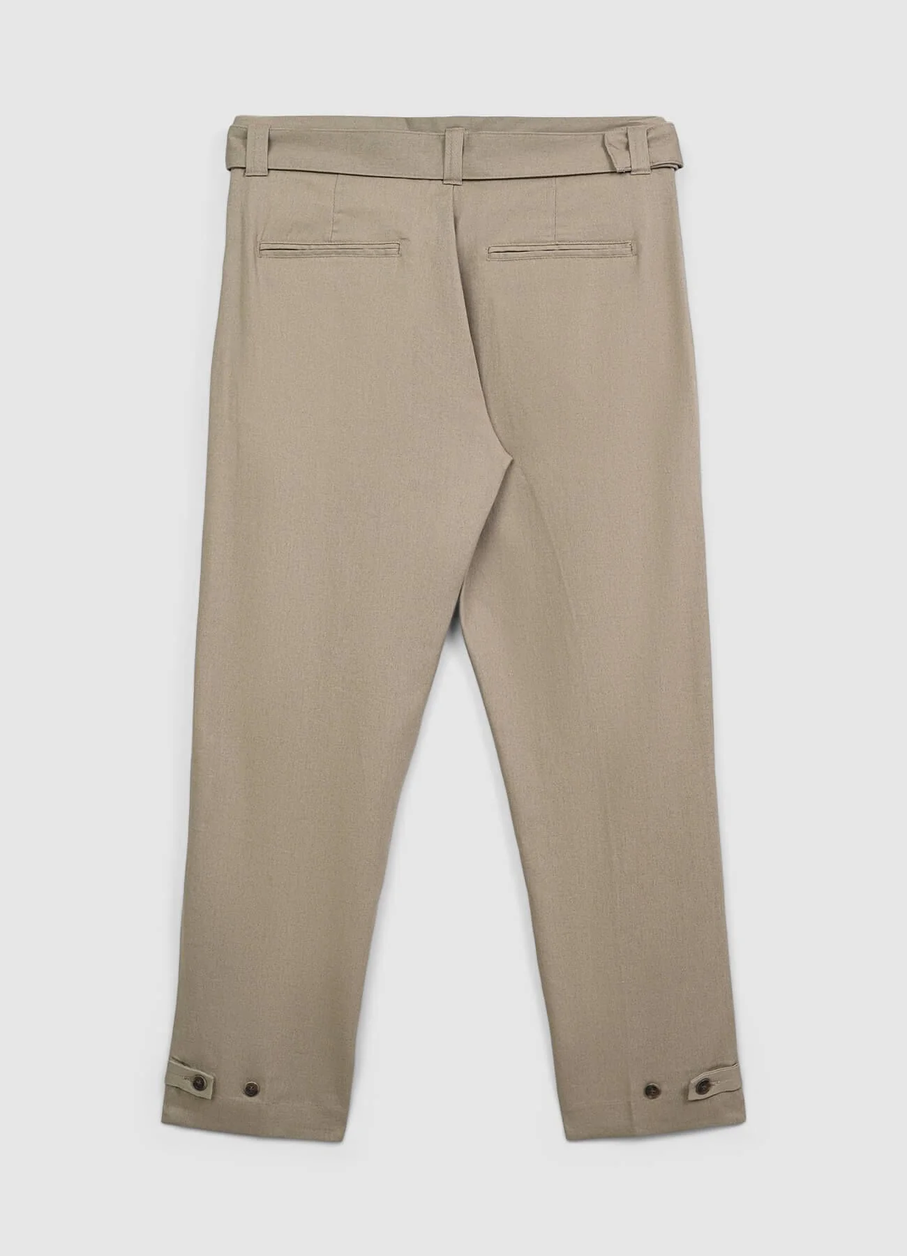 Pantalone misto lino con cintura - Image 4