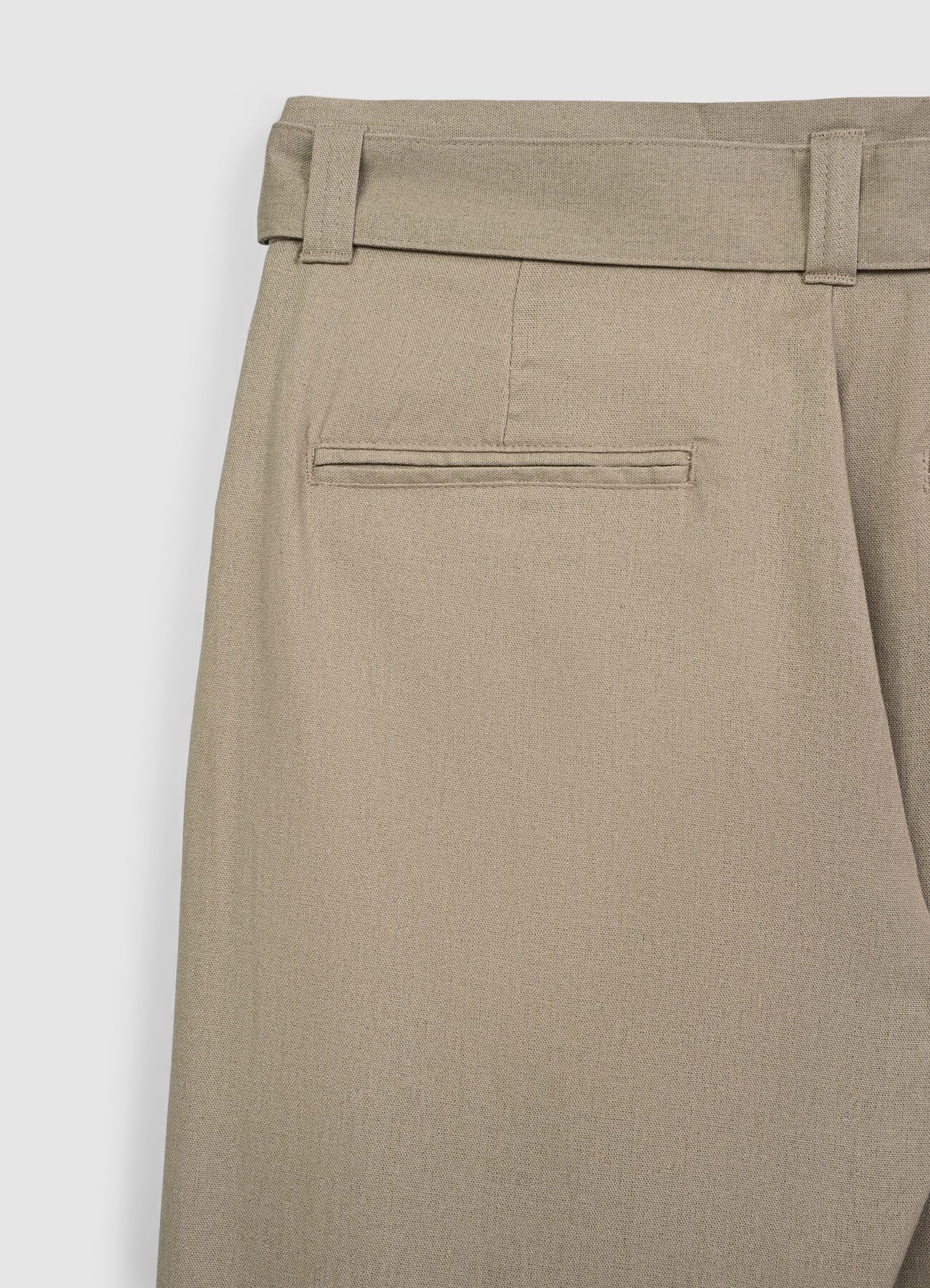 Pantalone misto lino con cintura - Image 7