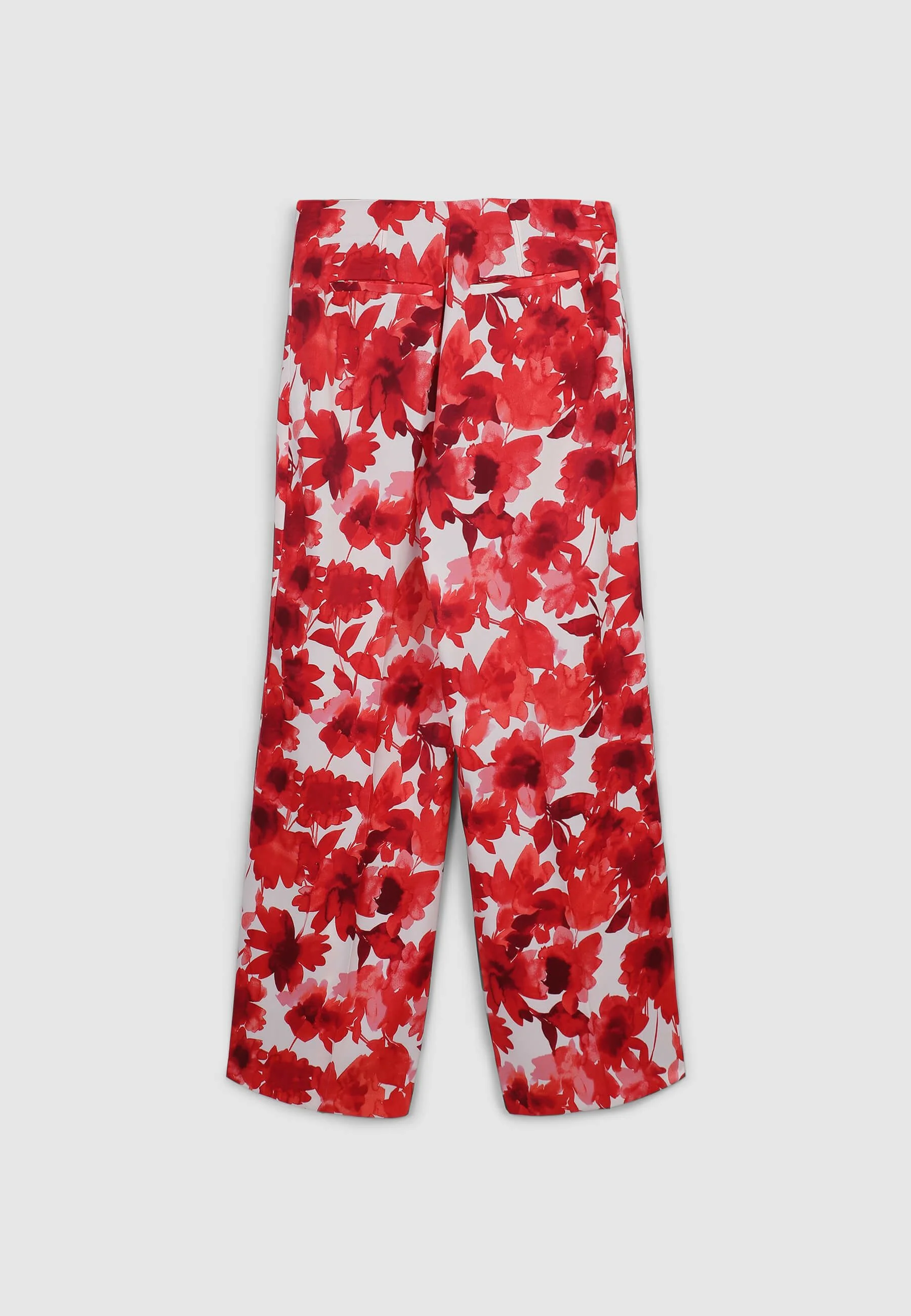 Pantalone palazzo simil satin fantasia