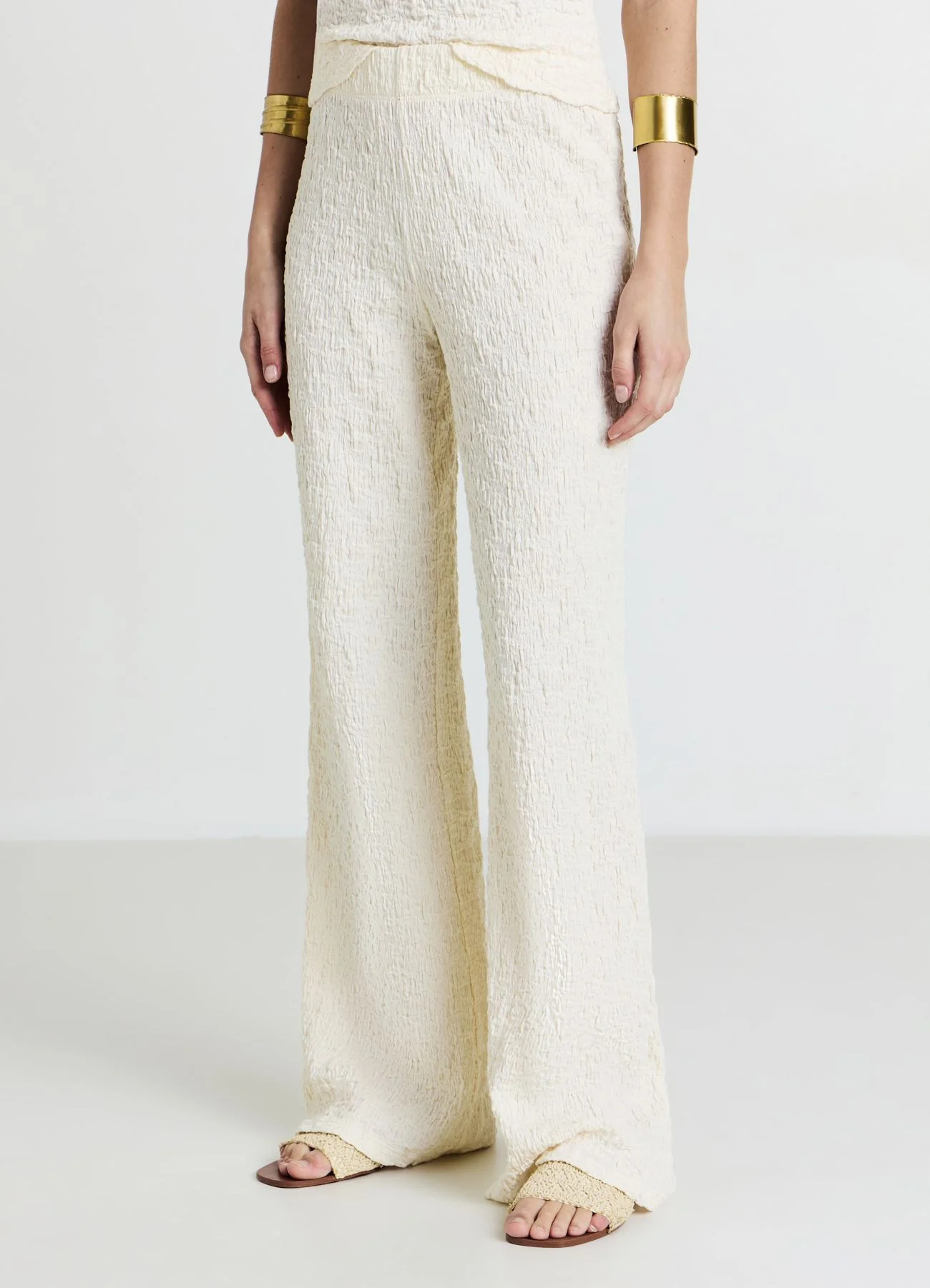 Pantalone palazzo tessuto bubble - Image 2