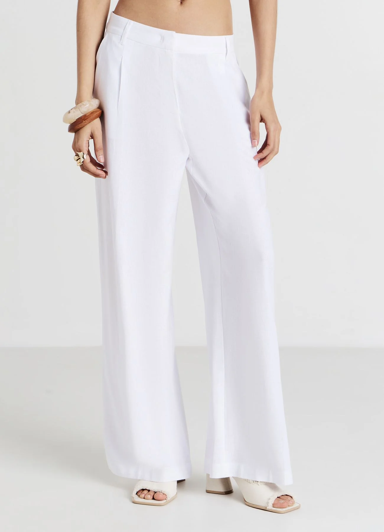 Pantaloni a palazzo misto lino - Image 3