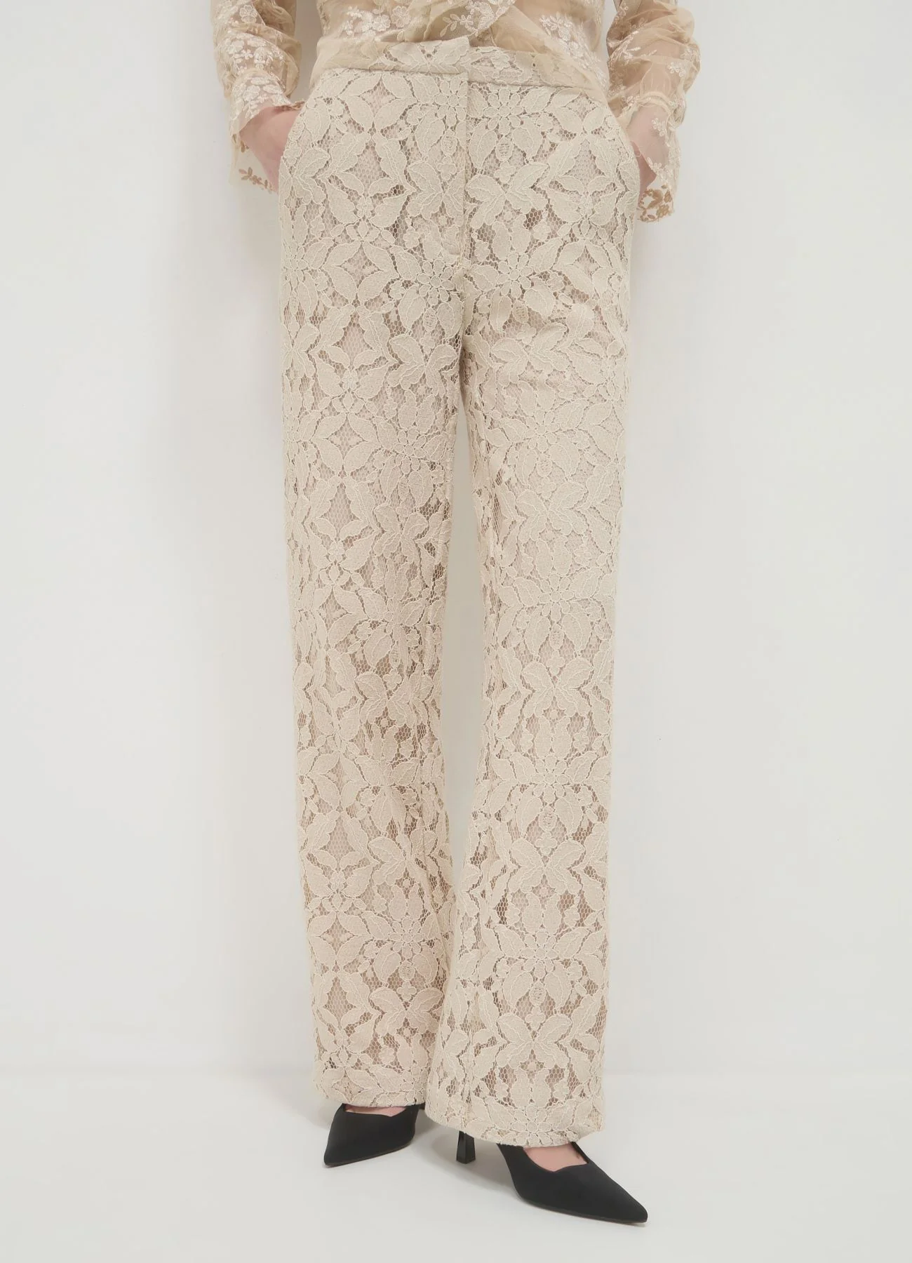 Pantaloni a palazzo pizzo