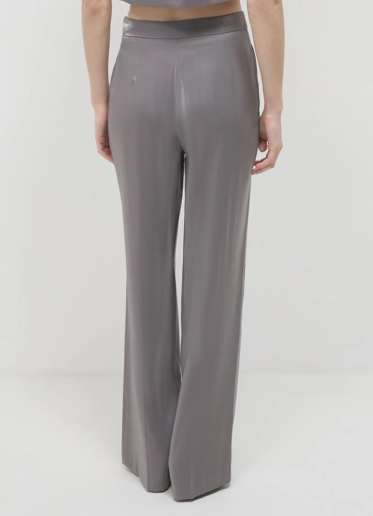 Pantaloni a palazzo tessuto cangiante - Image 2