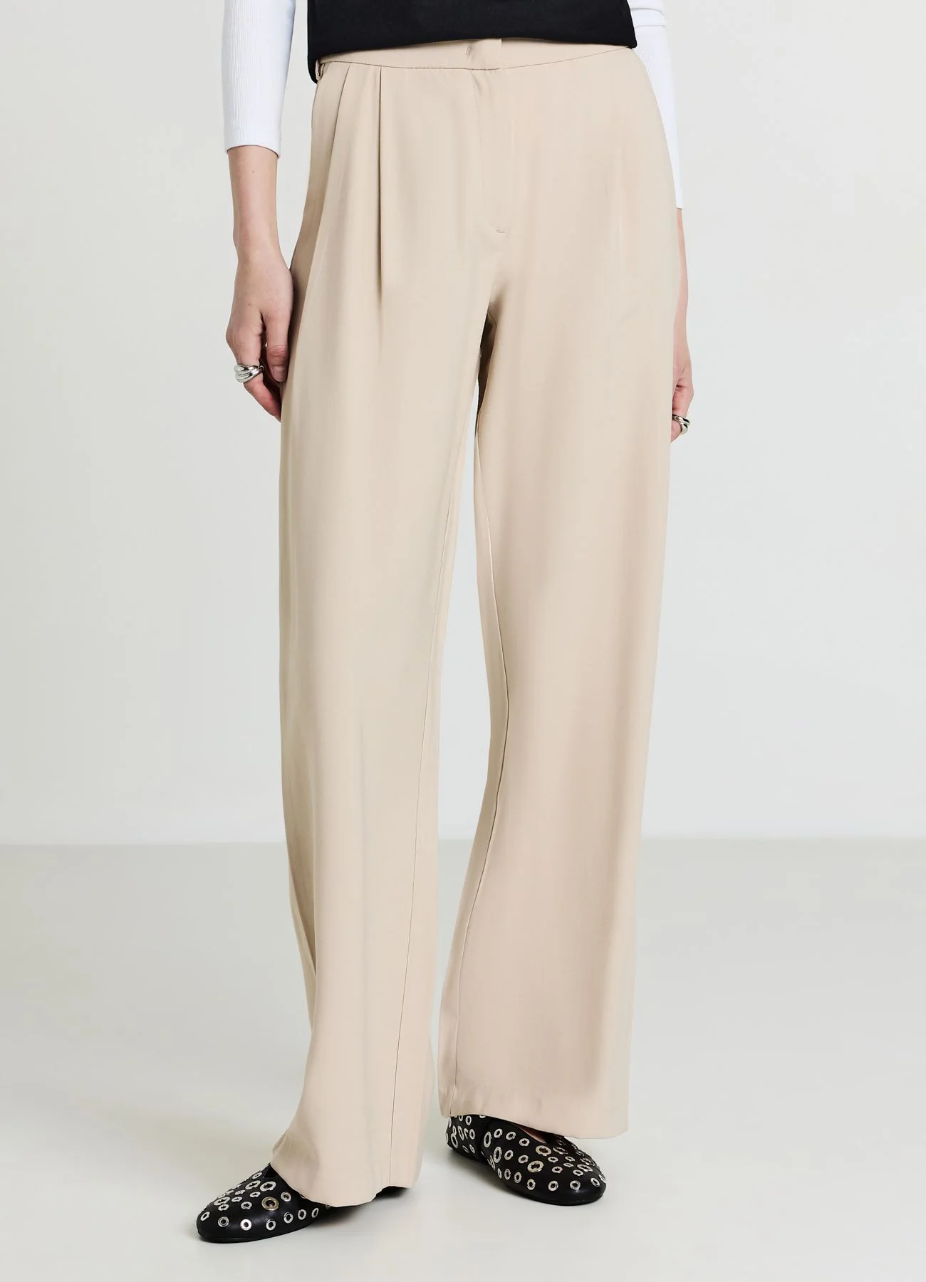 Pantaloni a palazzo tinta unita