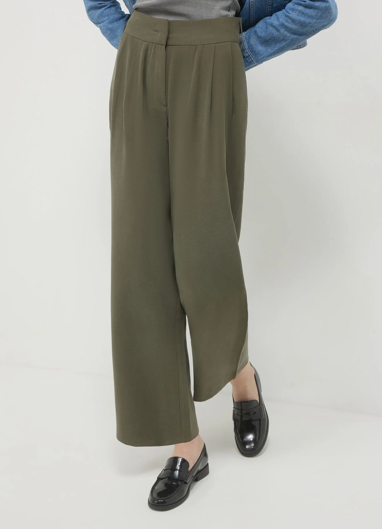 Pantaloni a palazzo tinta unita - Image 3