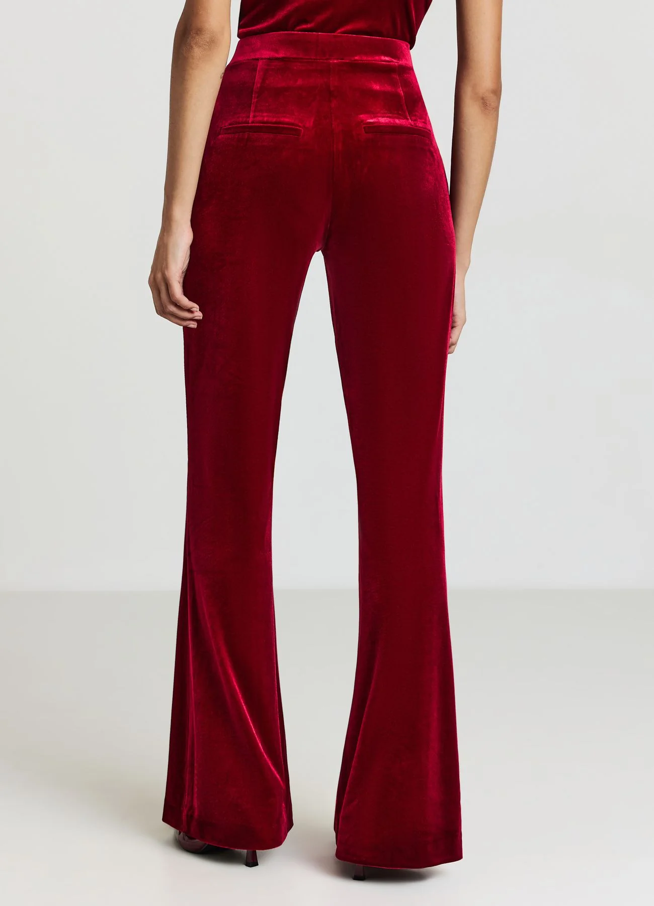 Pantaloni a zampa in ciniglia - Image 3
