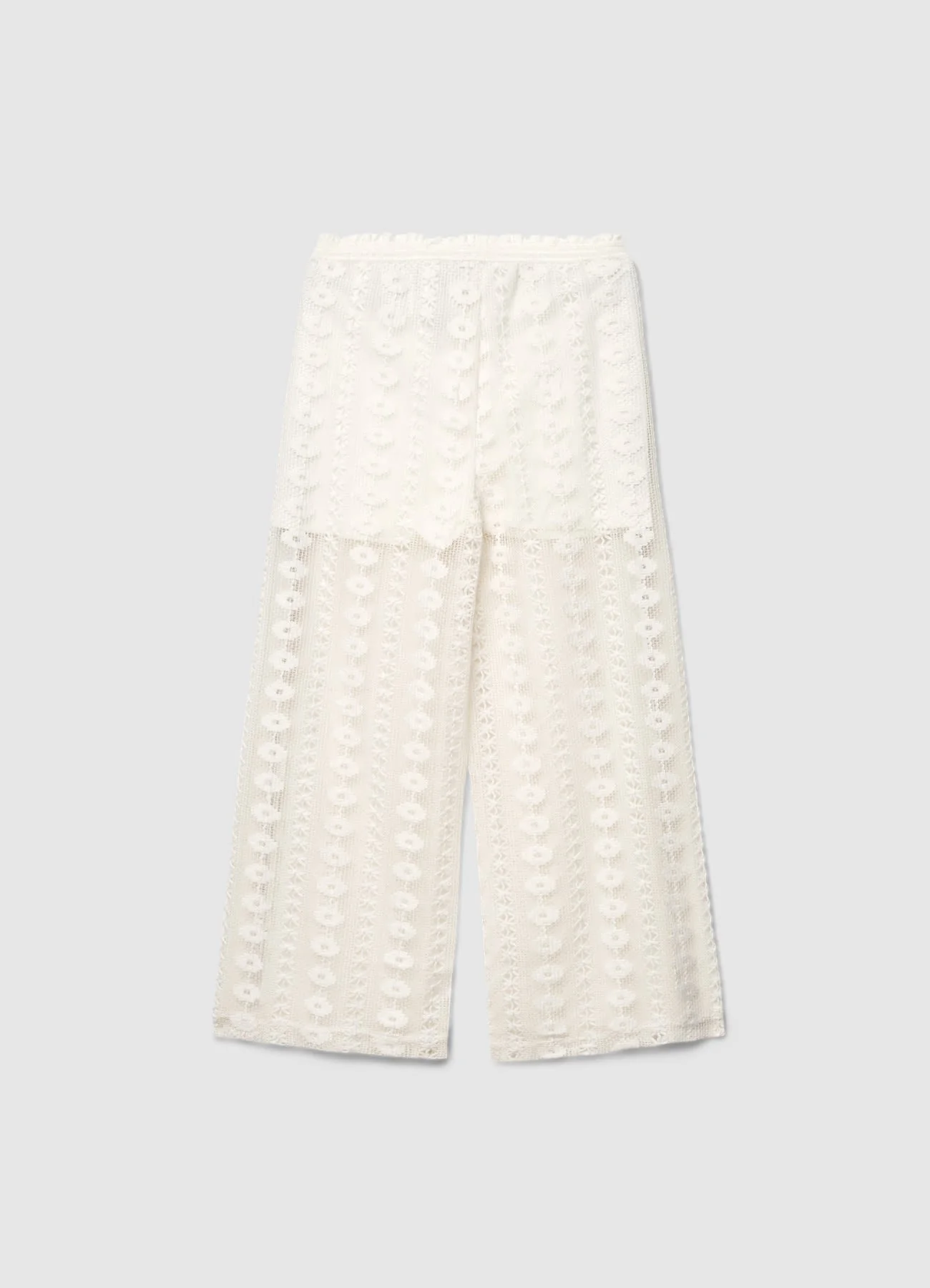 Pantaloni ampi in pizzo con coulisse - Image 2