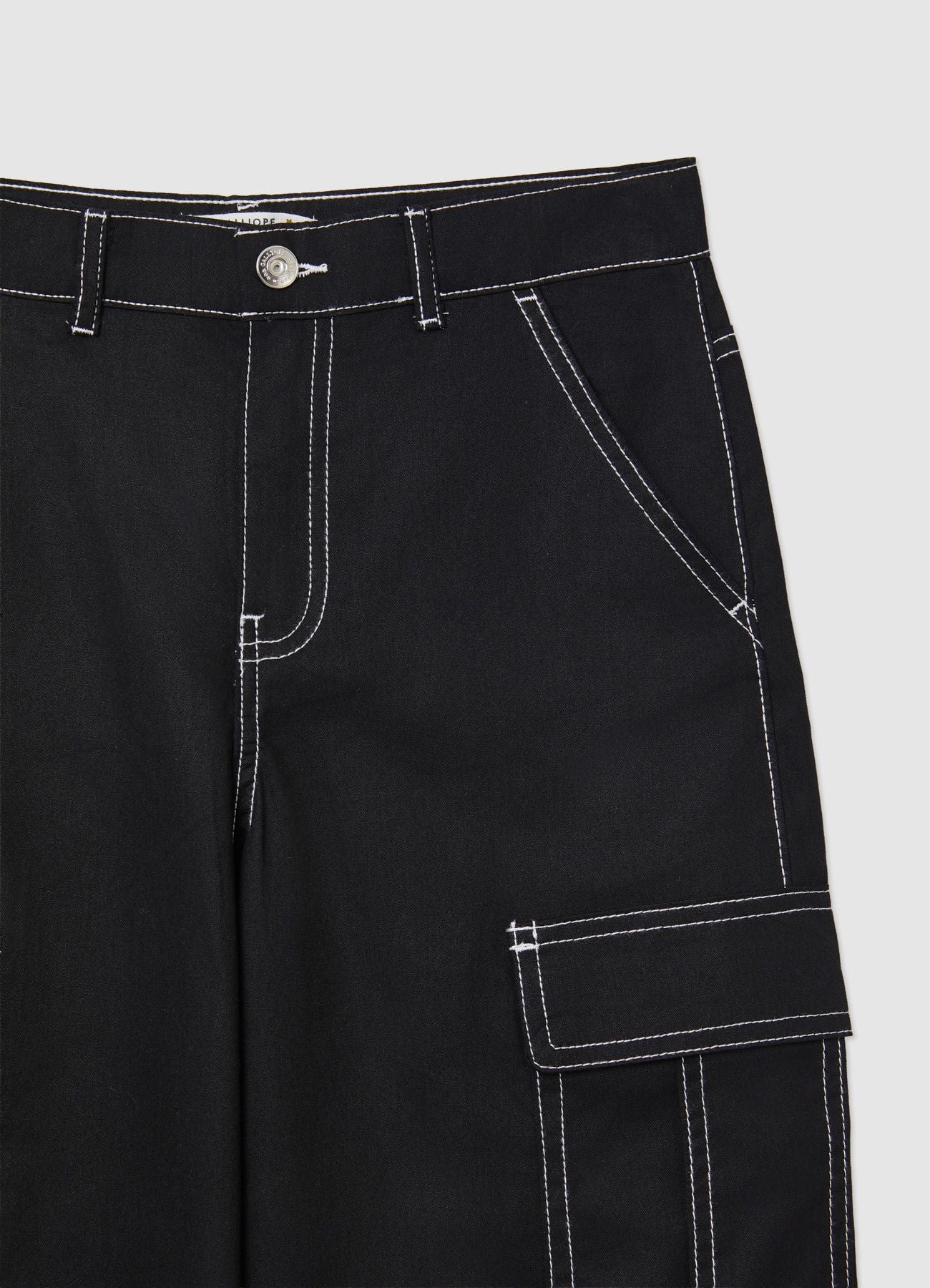 Pantaloni cargo con cuciture a contrasto - Image 2