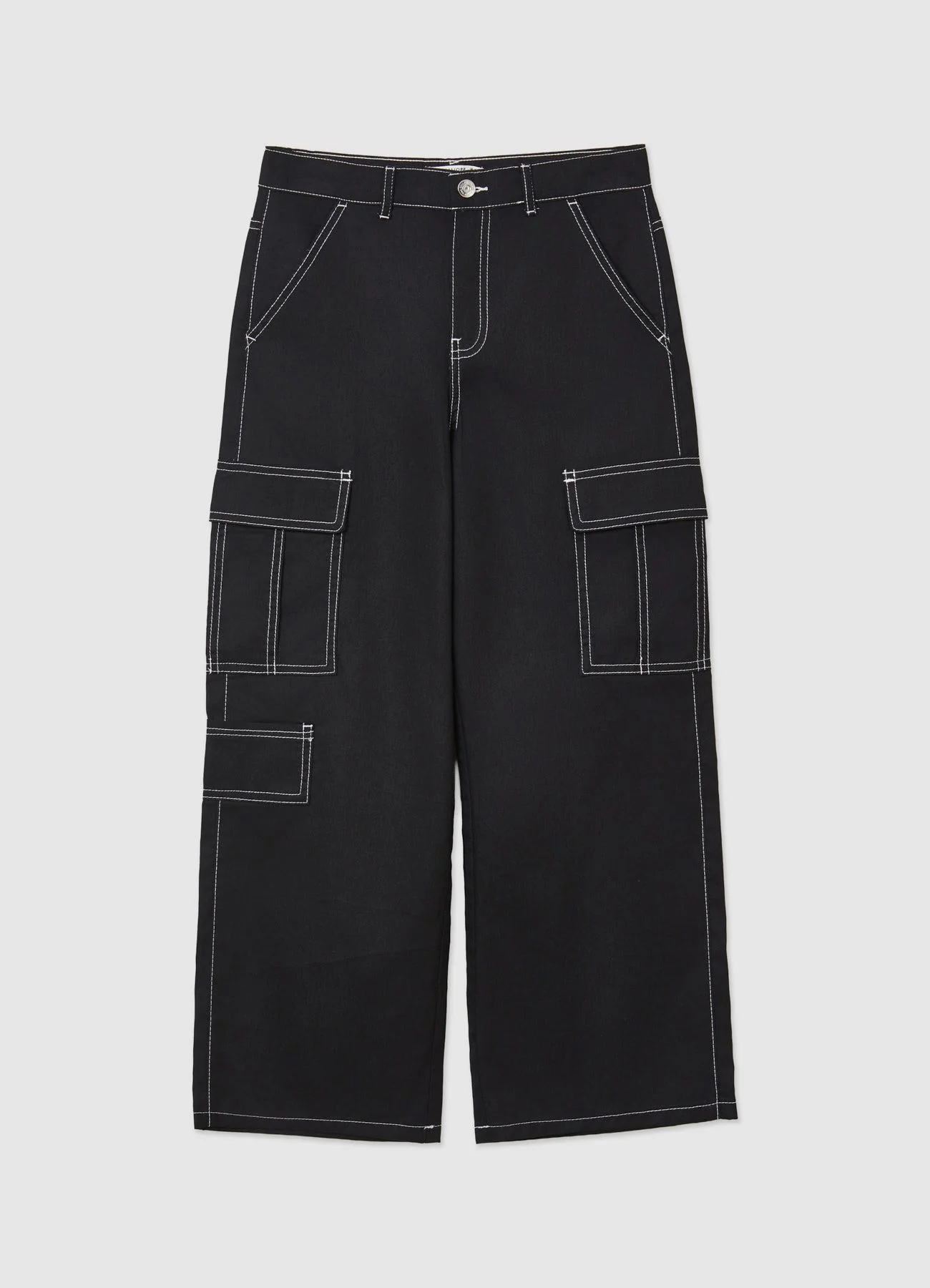 Pantaloni cargo con cuciture a contrasto - Image 4