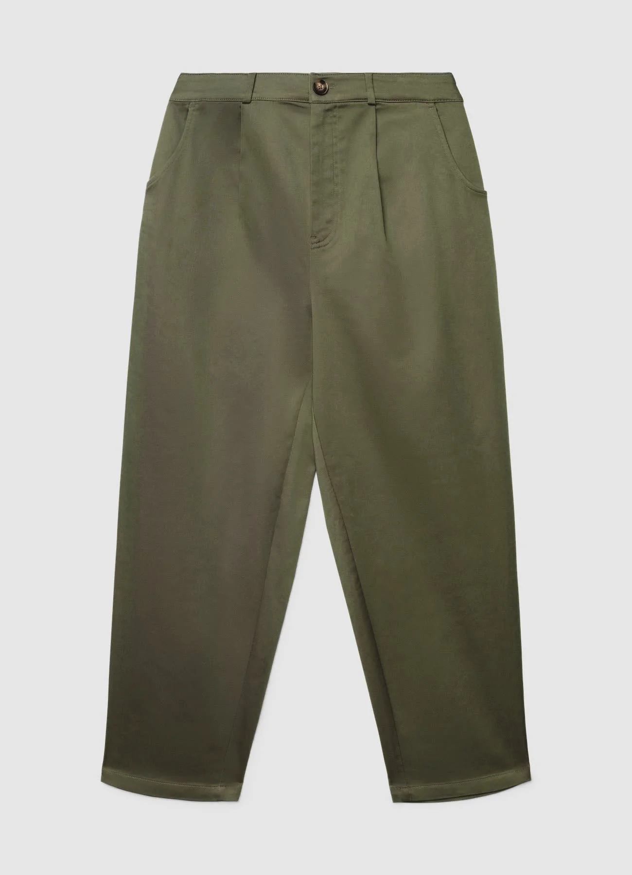 Pantaloni carrot in cotone rasatello - Image 4