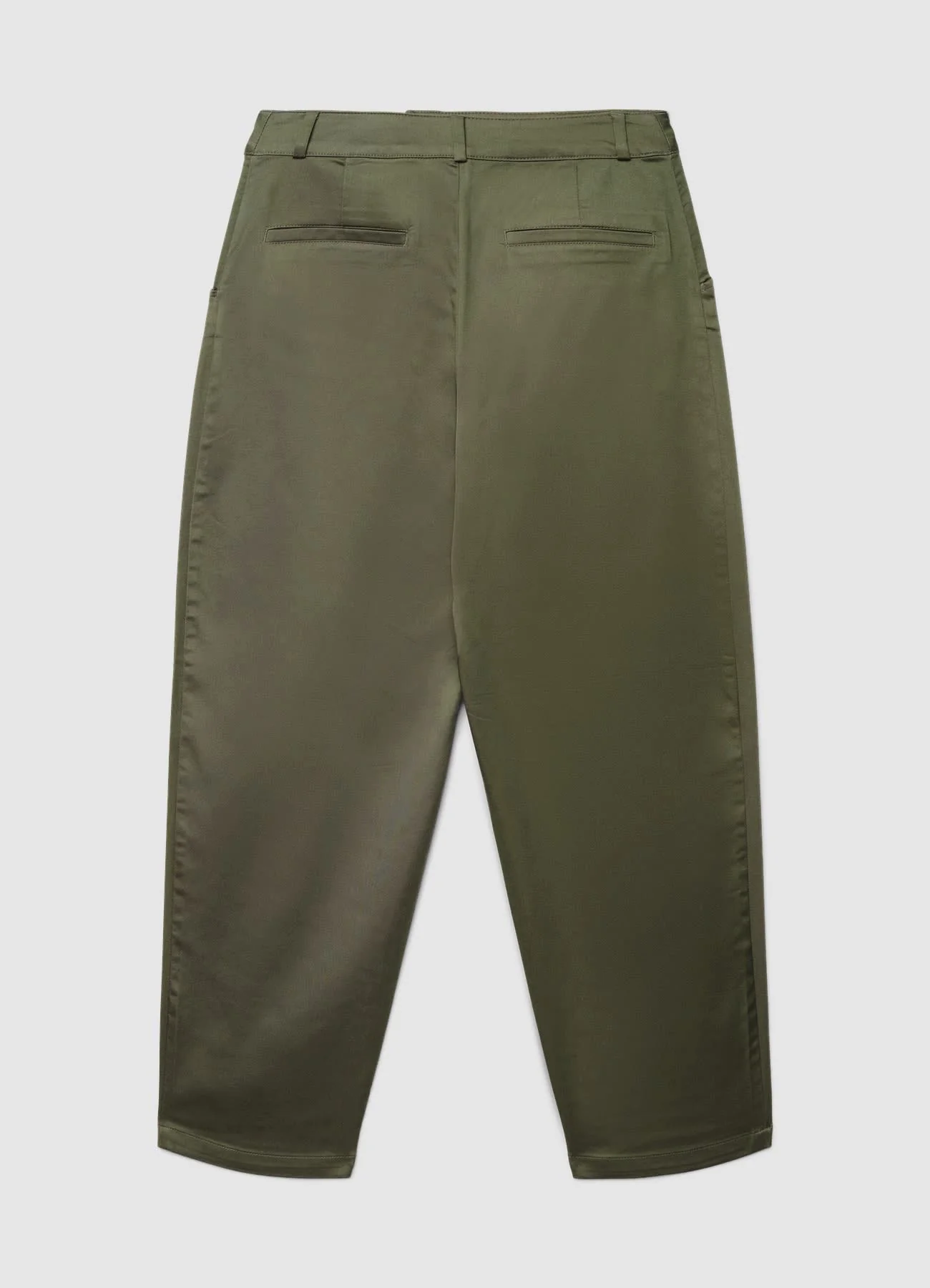 Pantaloni carrot in cotone rasatello - Image 5