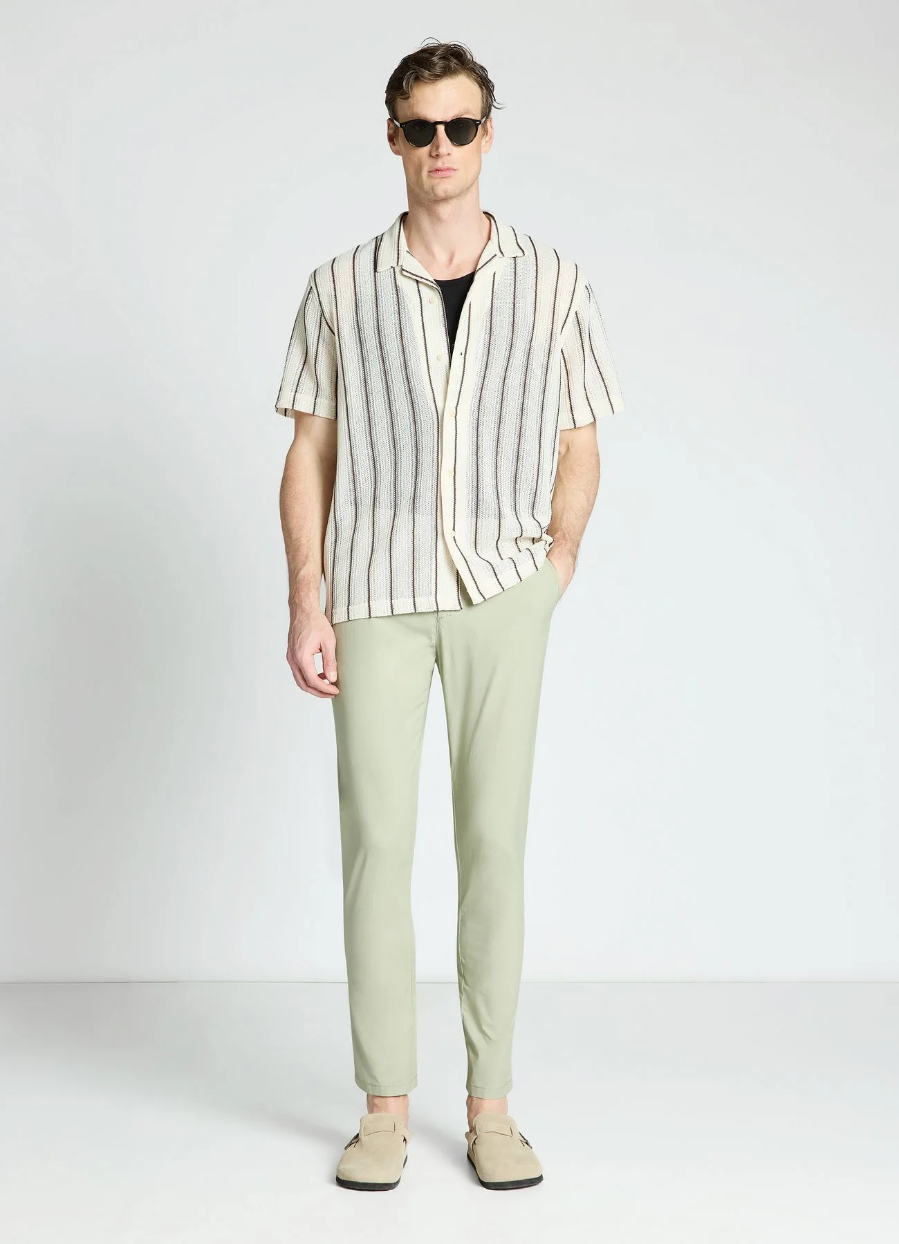 Pantaloni chino con elastico in vita - Image 2