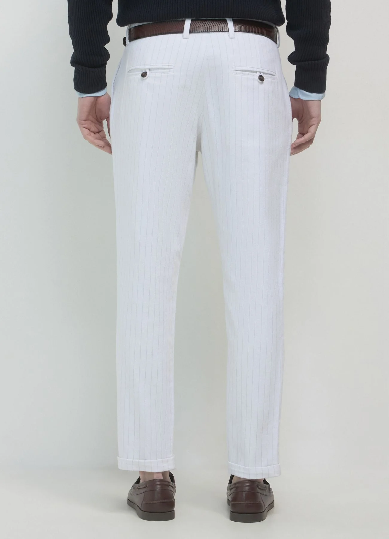 Pantaloni chino fantasia gessata