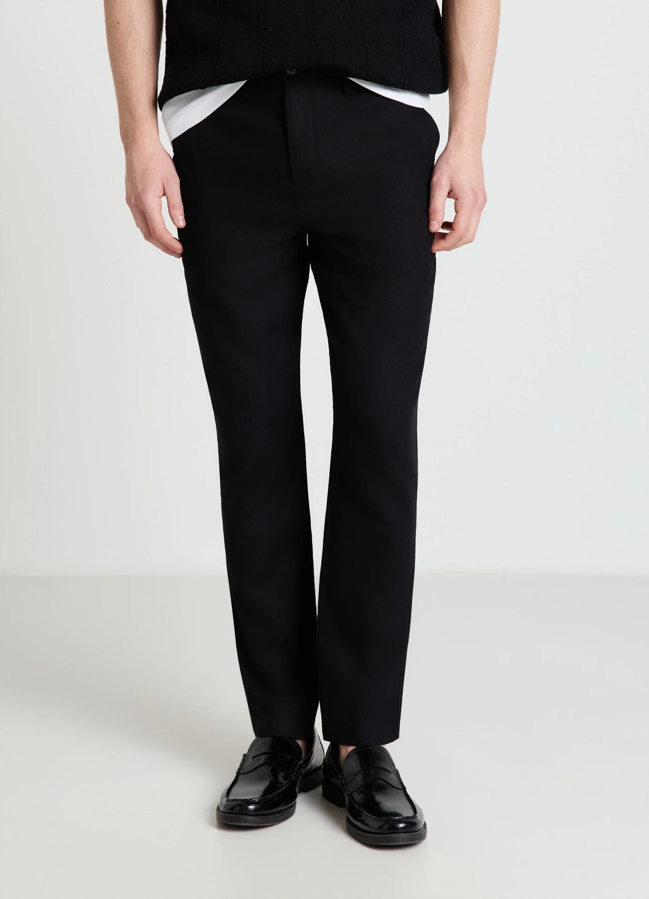 Pantaloni chino misto lino