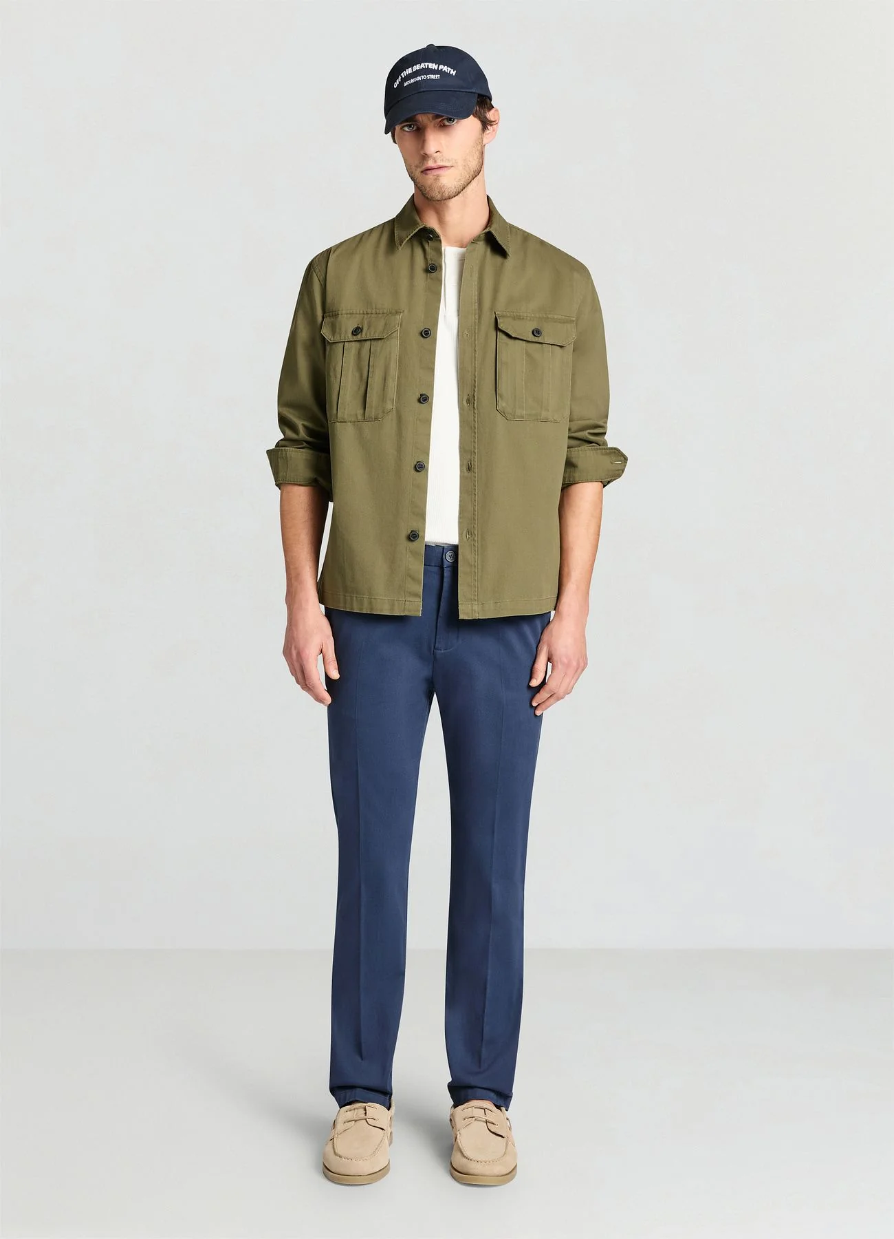 Pantaloni chino slim con vita elasticizzata - Image 2
