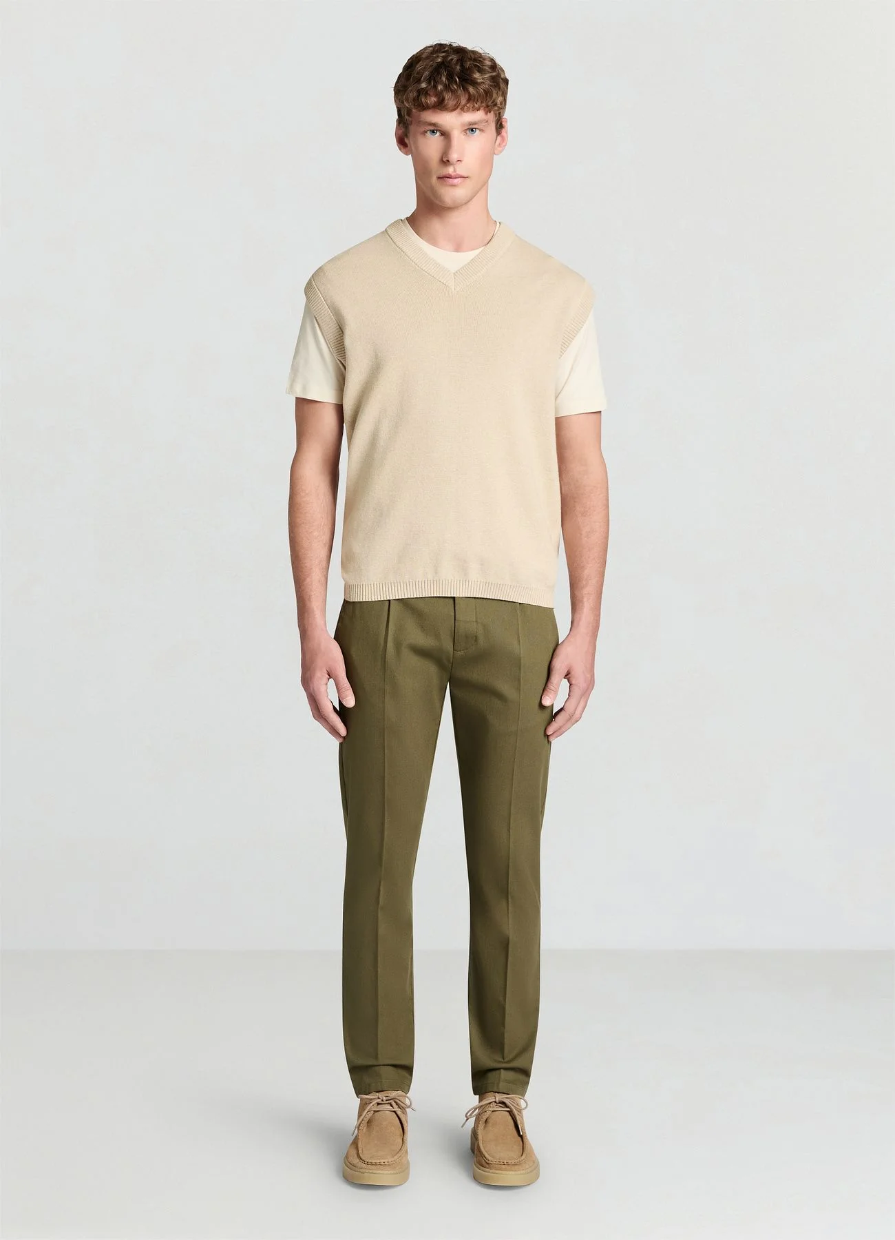Pantaloni chino vita con elastico - Image 2