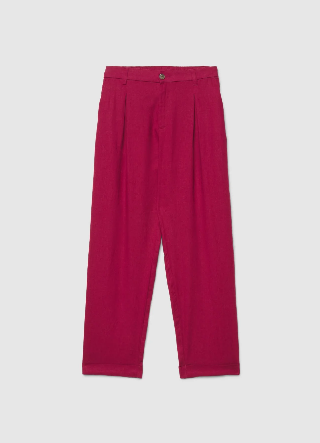 Pantaloni con pince in misto lino - Image 4