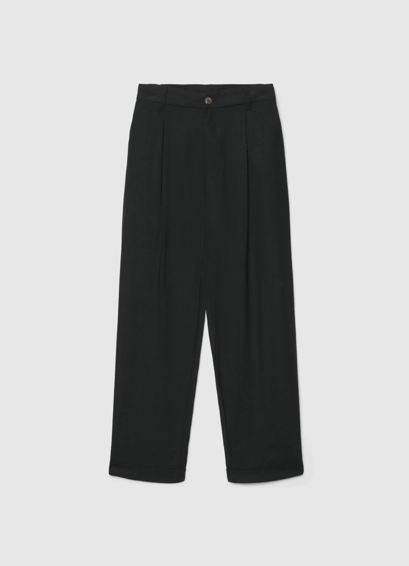 Pantaloni con pince in misto lino - Image 4