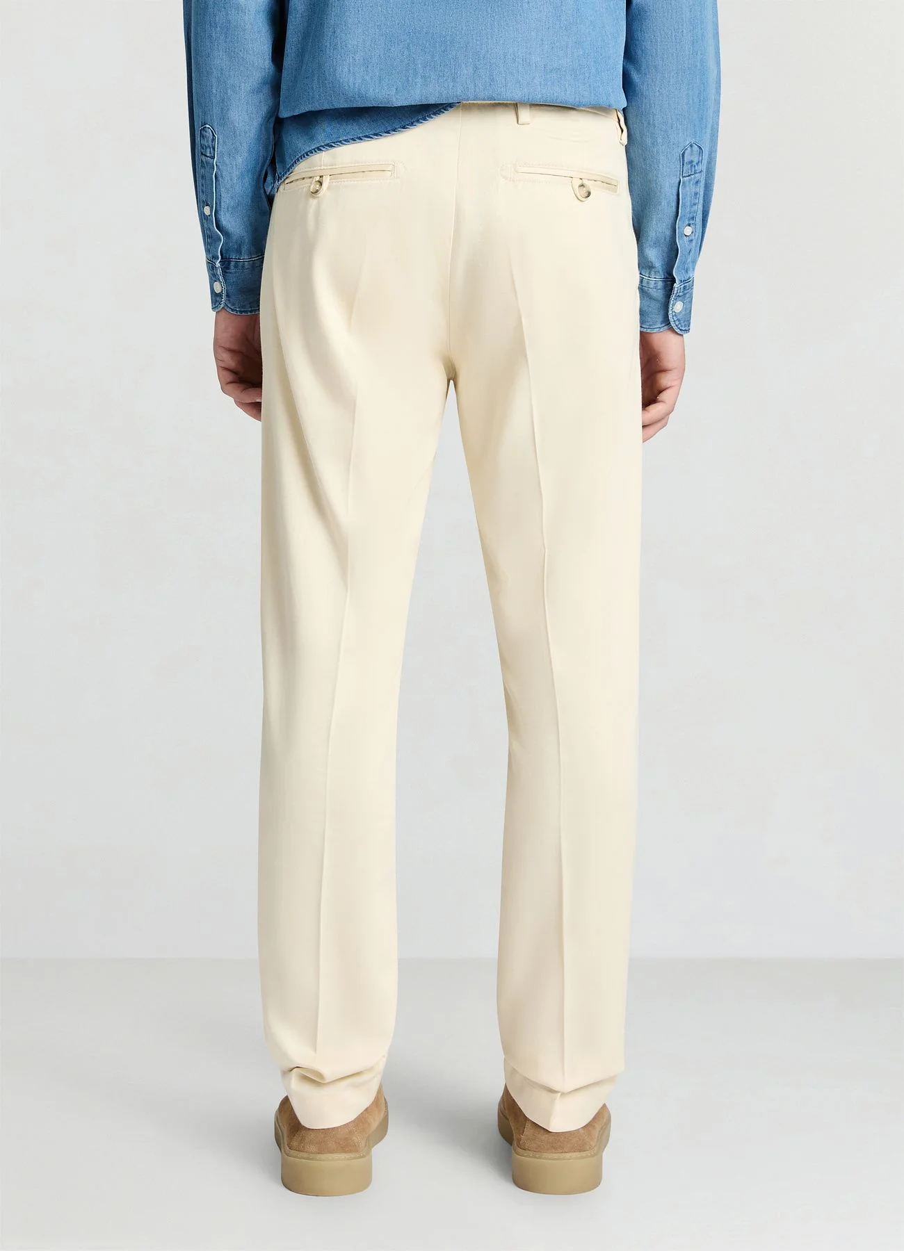 Pantaloni con pinces e tasche a filetto - Image 3