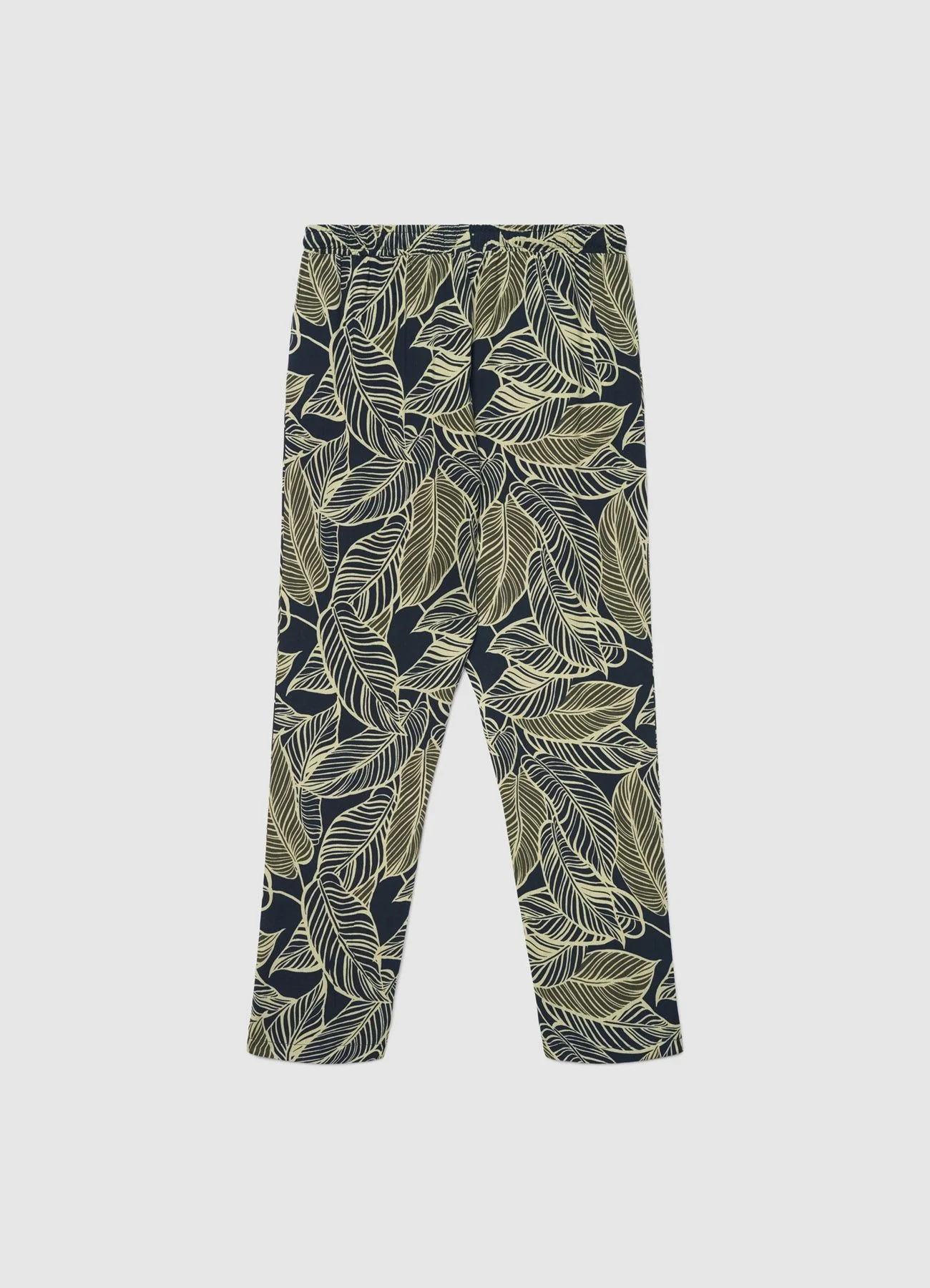 Pantaloni con stampa fogliame e coulisse - Image 6