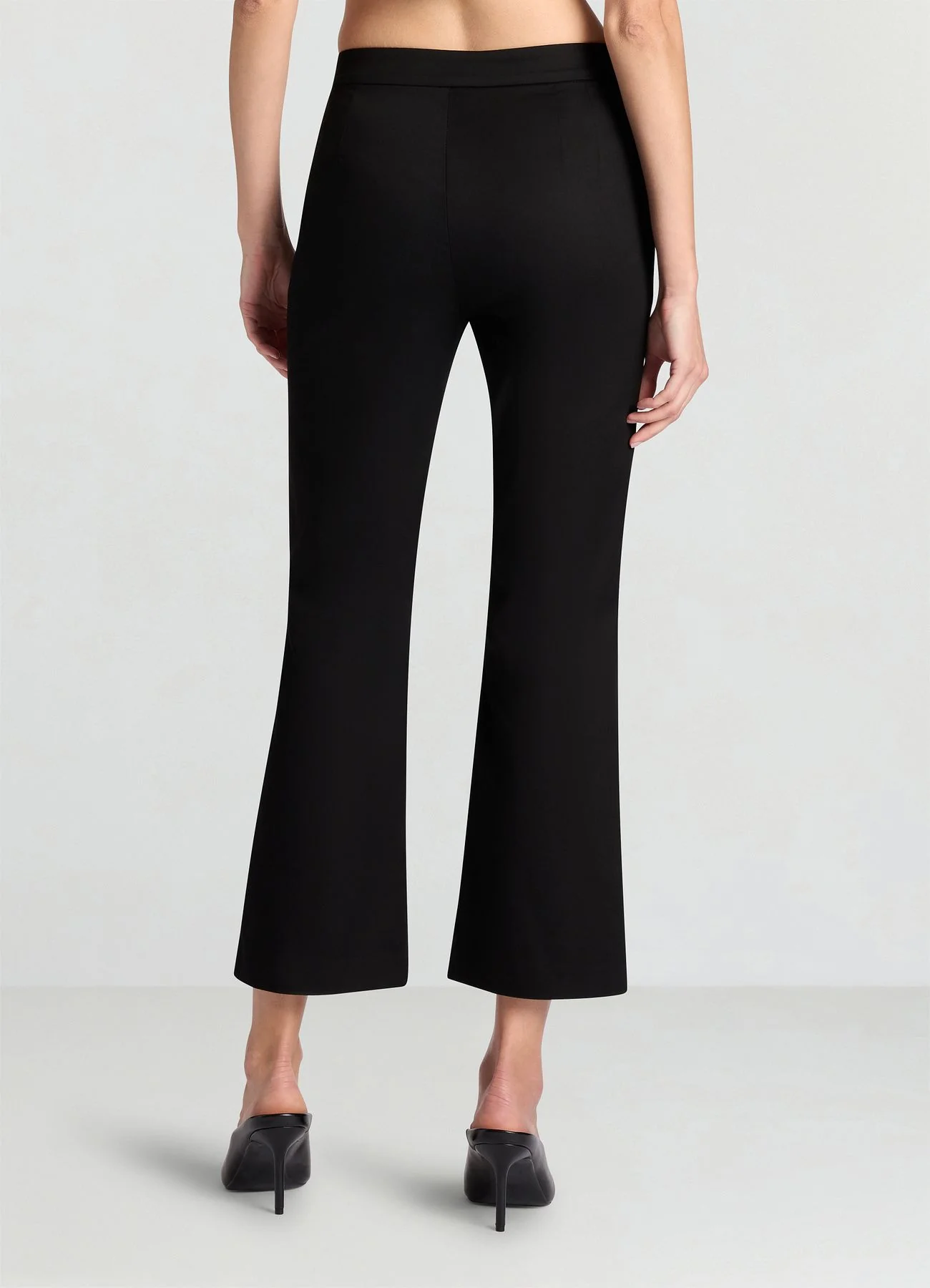 Pantaloni cropped flare tinta unita - Image 3