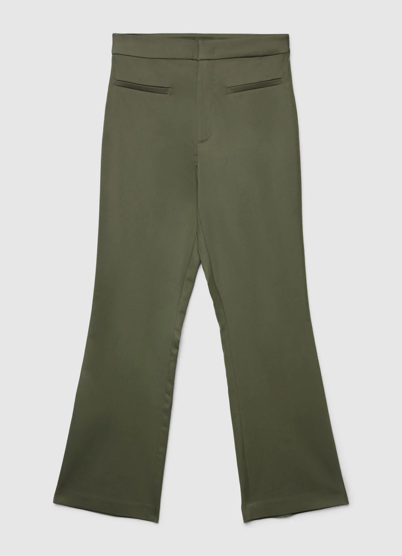 Pantaloni cropped flare tinta unita - Image 6