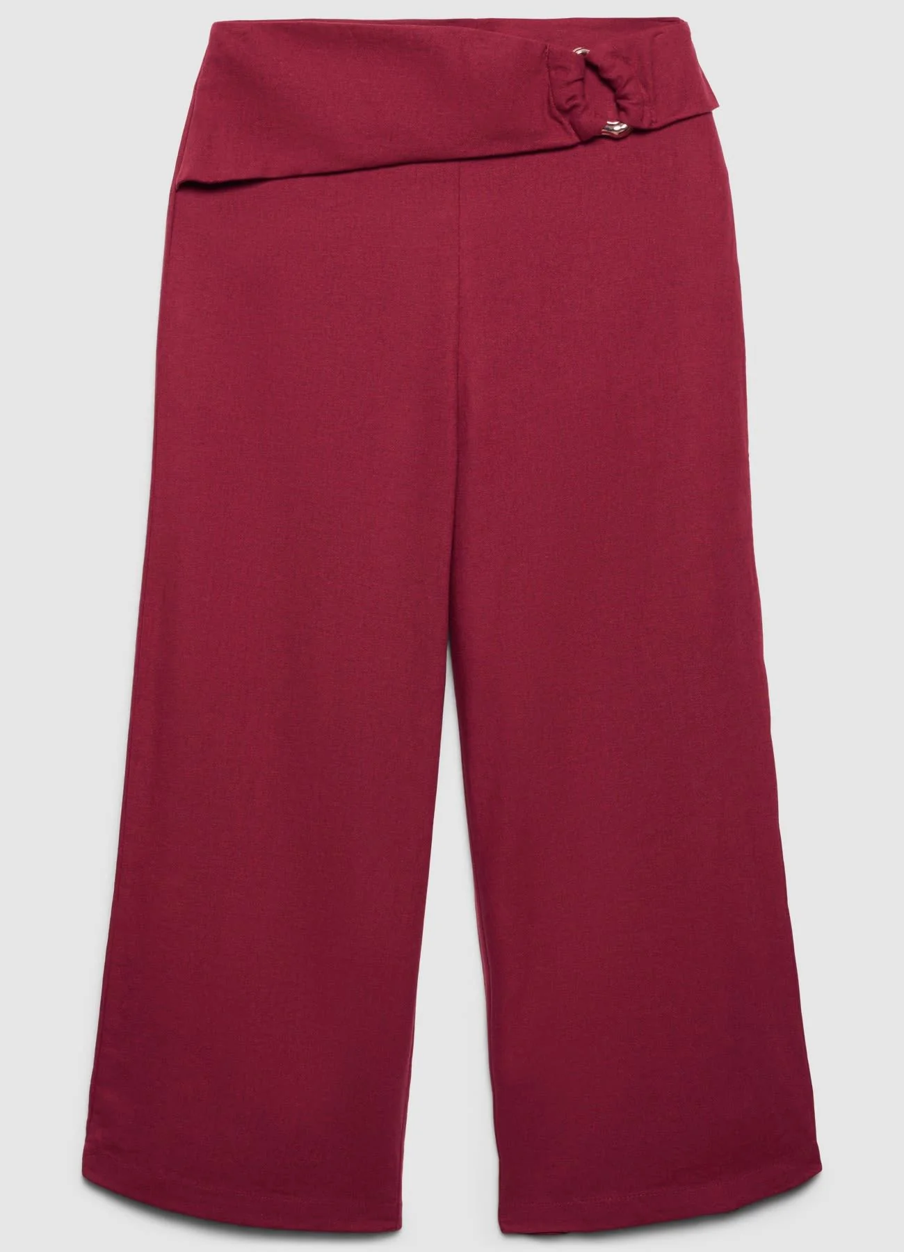 Pantaloni culotte con fibbia in lino - Image 5