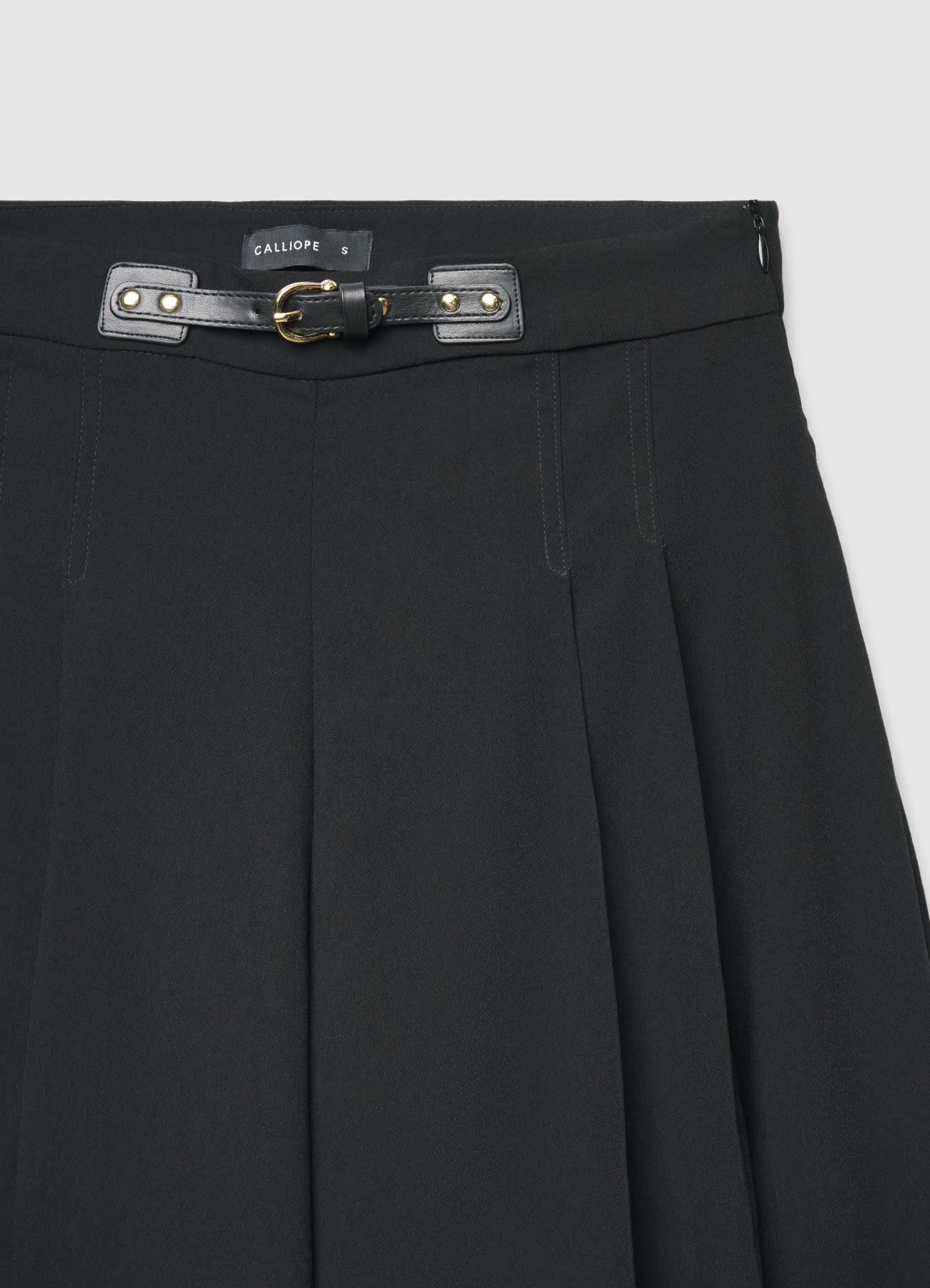 Pantaloni culotte con pieghe e cintura - Image 6